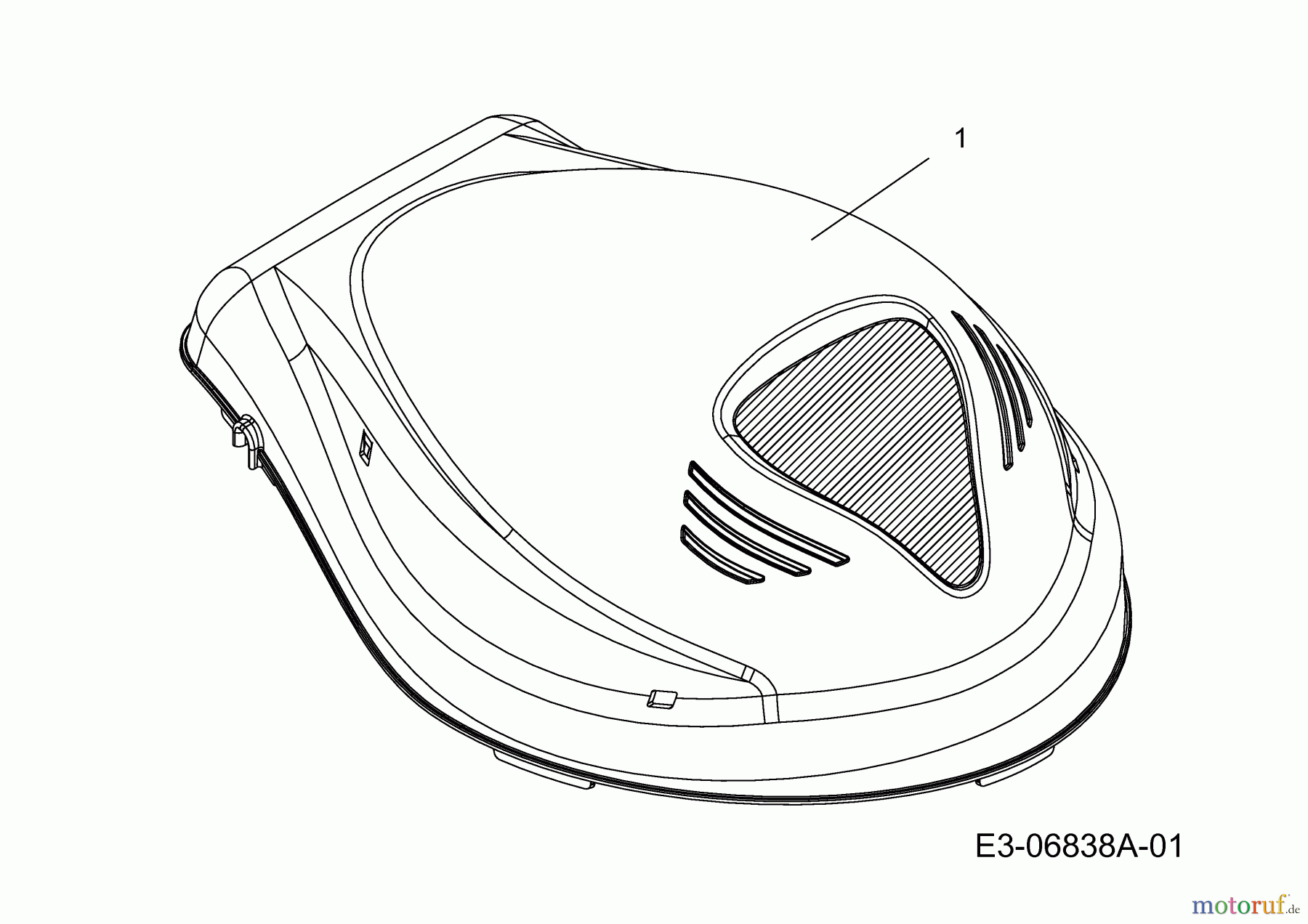 Terradena Elektromäher EM 1600 18B-J1H-651 (2011) Motorabdeckung