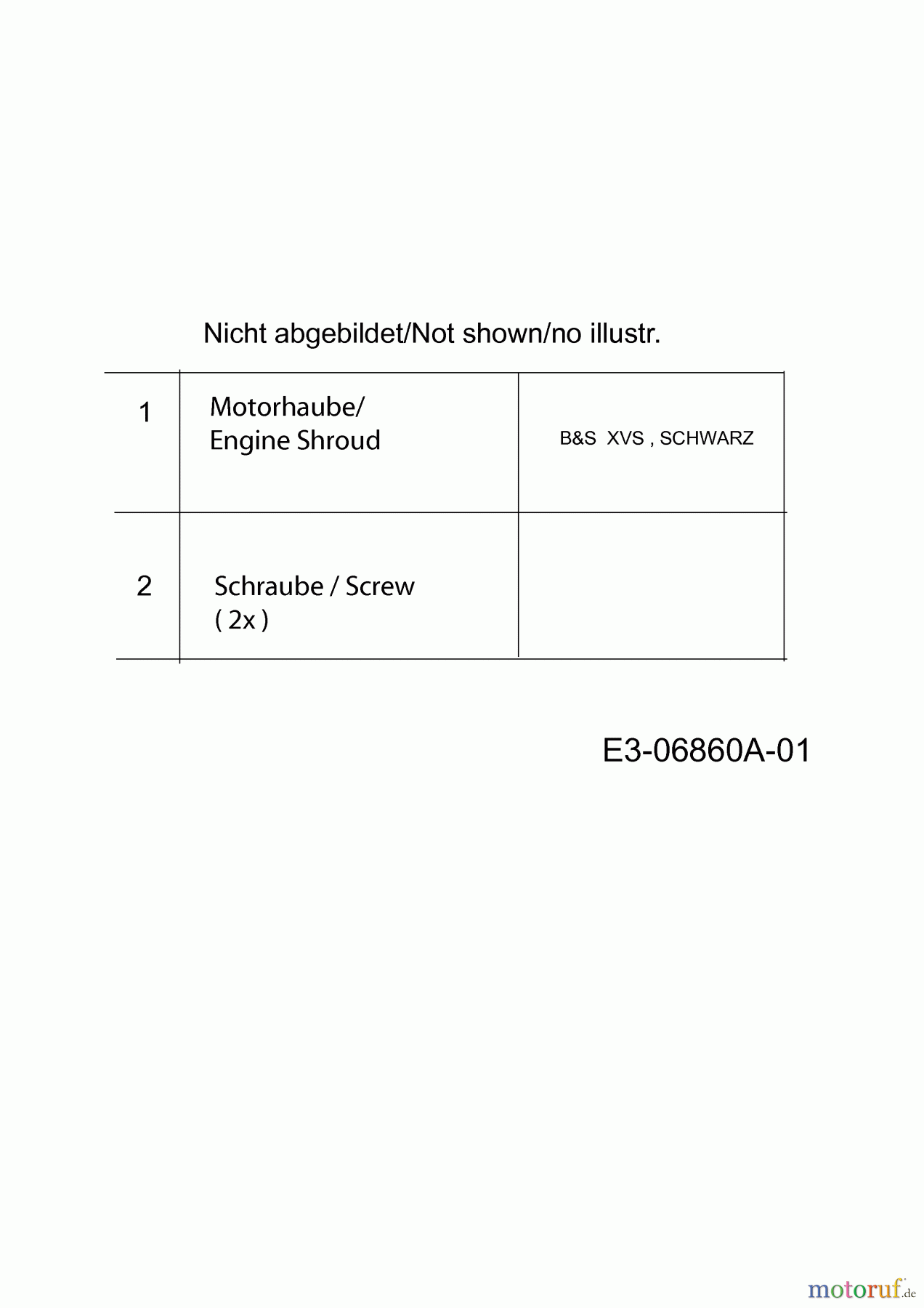 Migros Motormäher mit Antrieb BHR 46 HW 12C-J68R658 (2011) Motorabdeckung