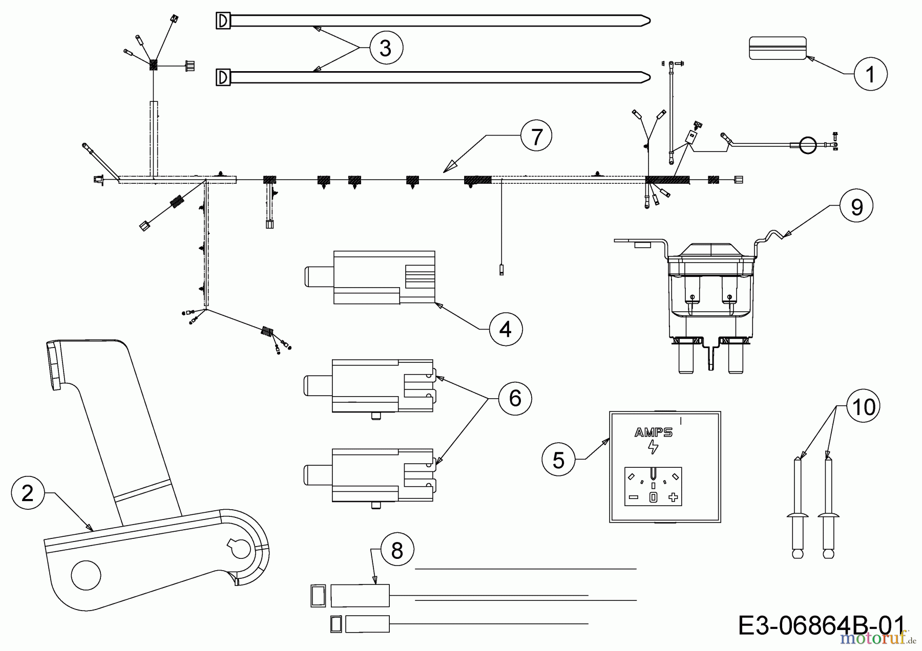 MTD Rasentraktoren 22/46 13AT77KT308 (2014) Elektroteile