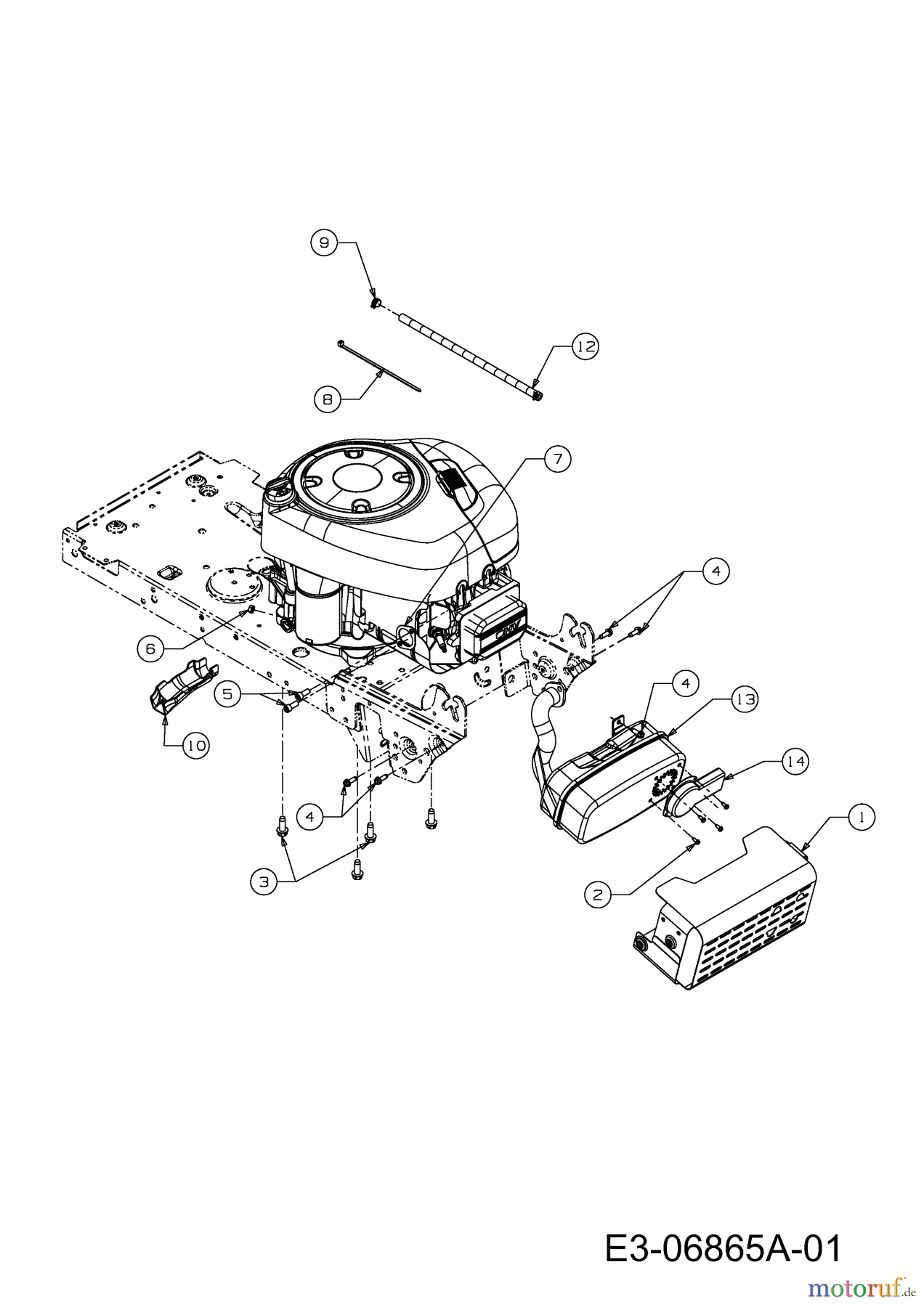  Troy-Bilt Rasentraktoren Pony 13AN77KS309  (2013) Motorzubehör