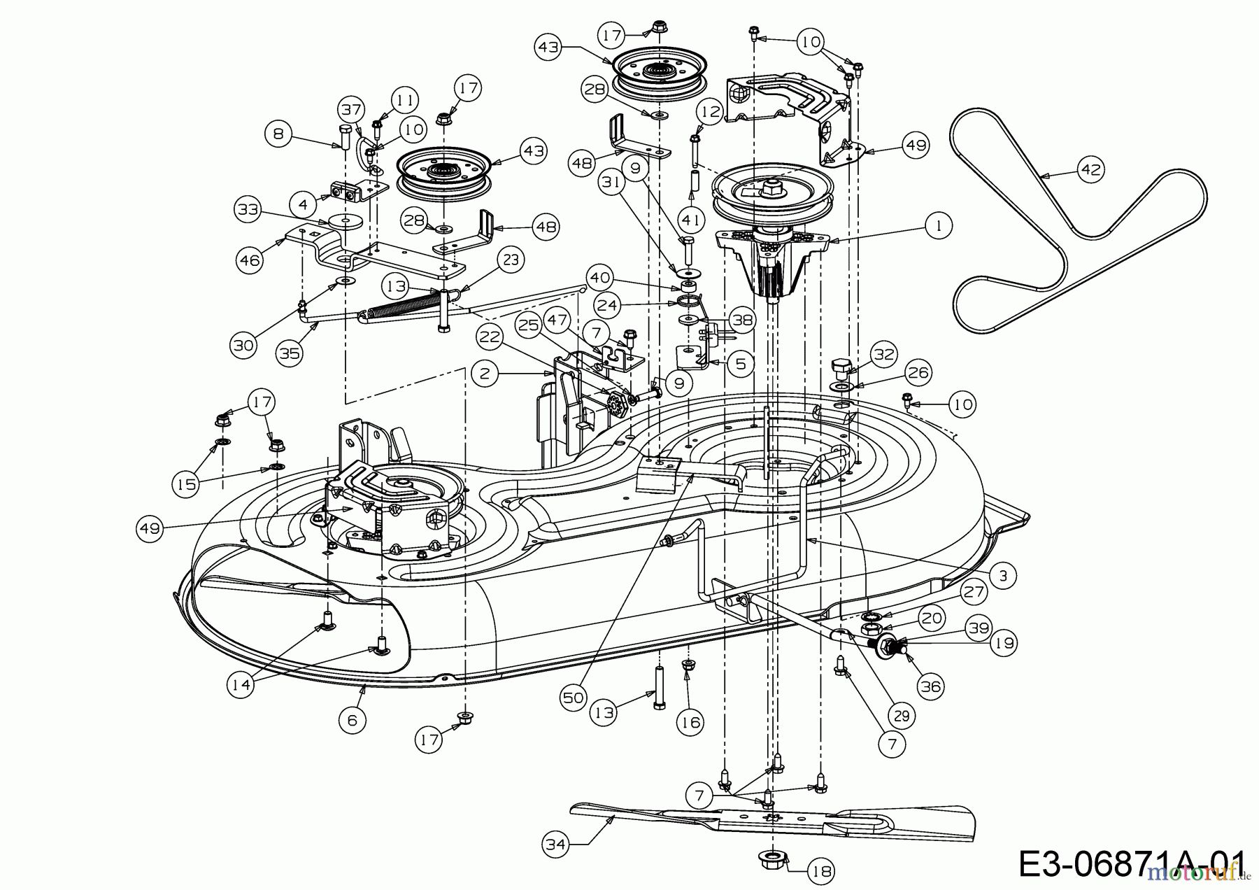  Troy-Bilt Rasentraktoren Pony 13AN77KS309  (2013) Mähwerk G (42