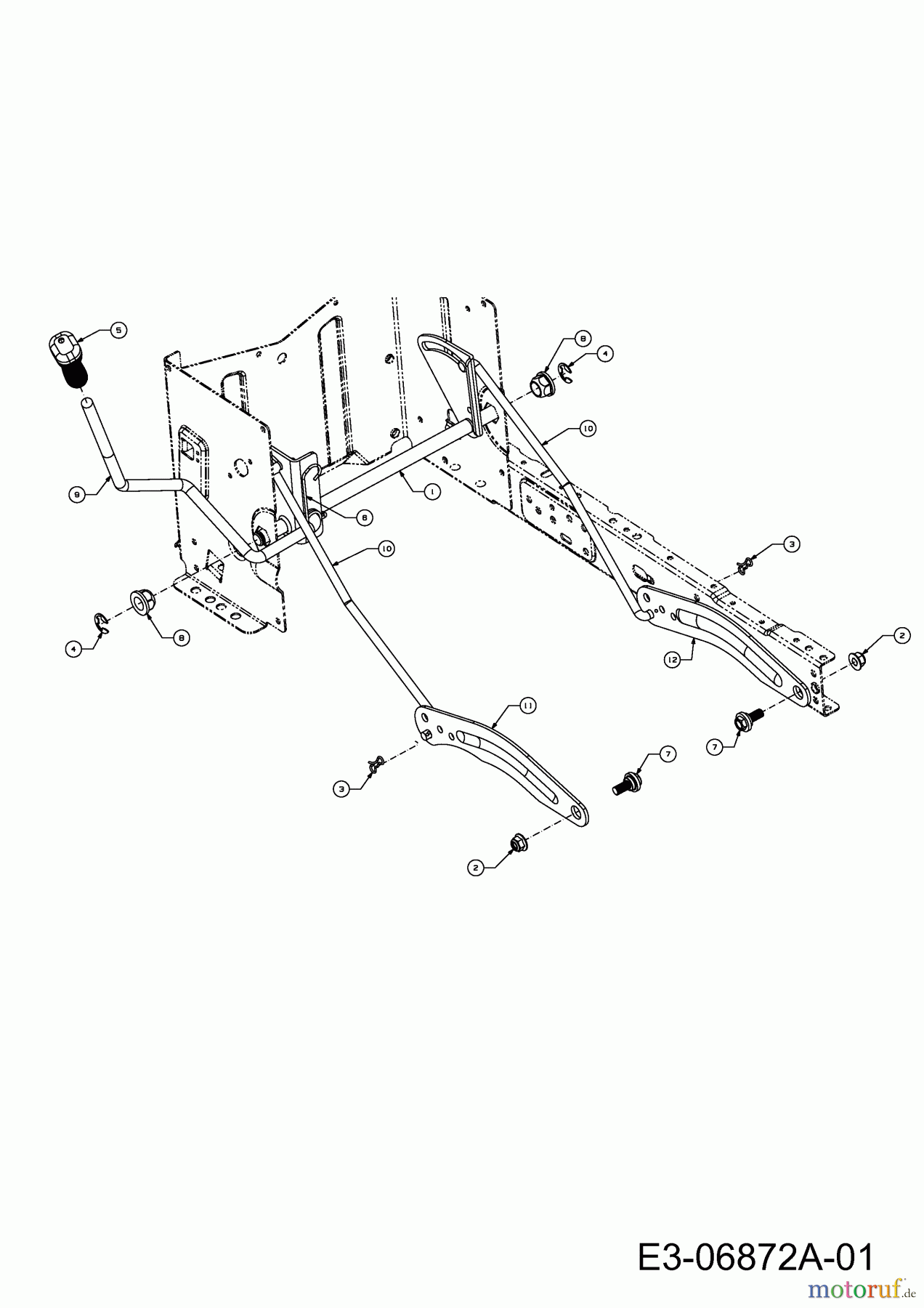  MTD Rasentraktoren 742 RL 13AN772S329  (2013) Mähwerksaushebung