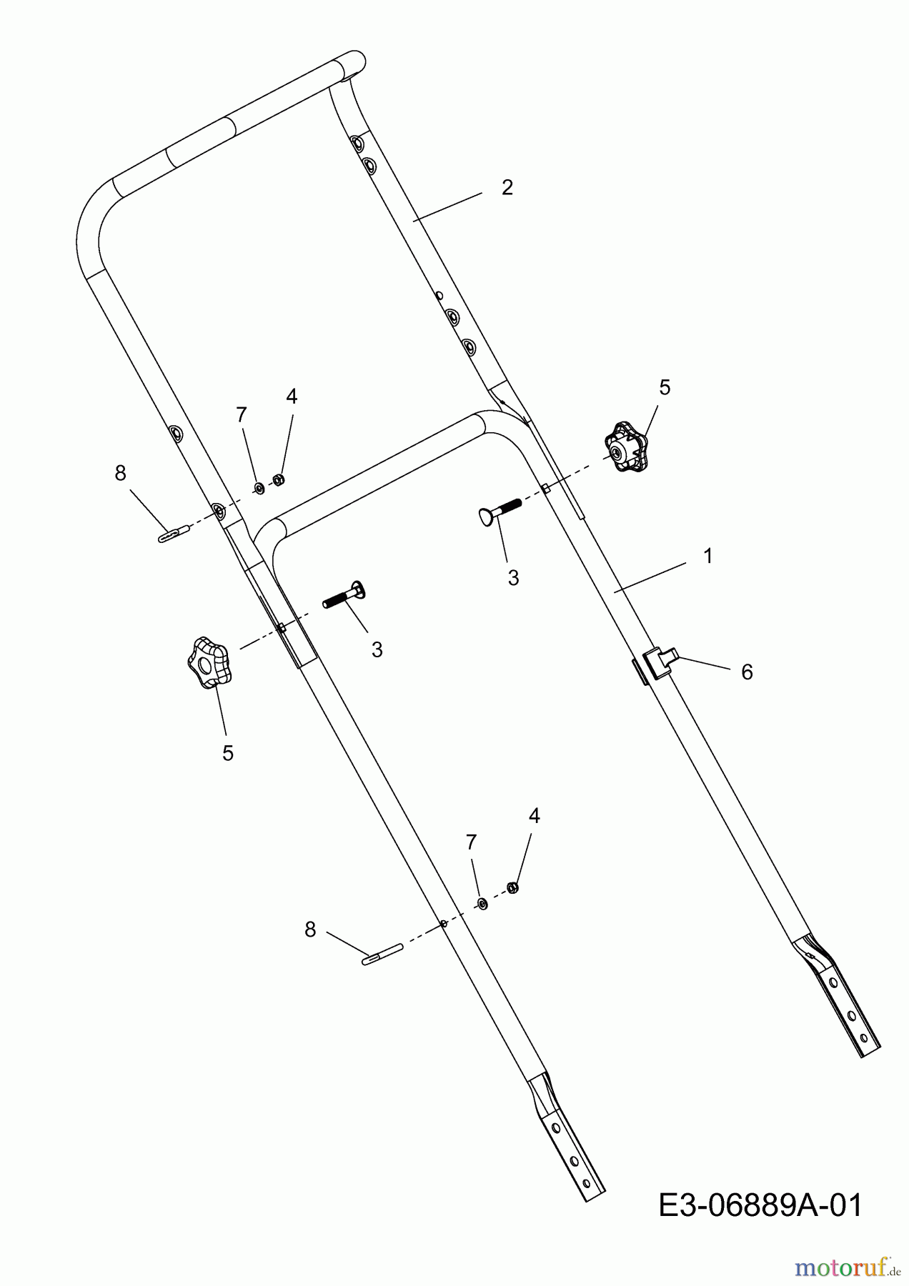  MTD Motormäher 53 PO 11C-84JT600  (2011) Holm