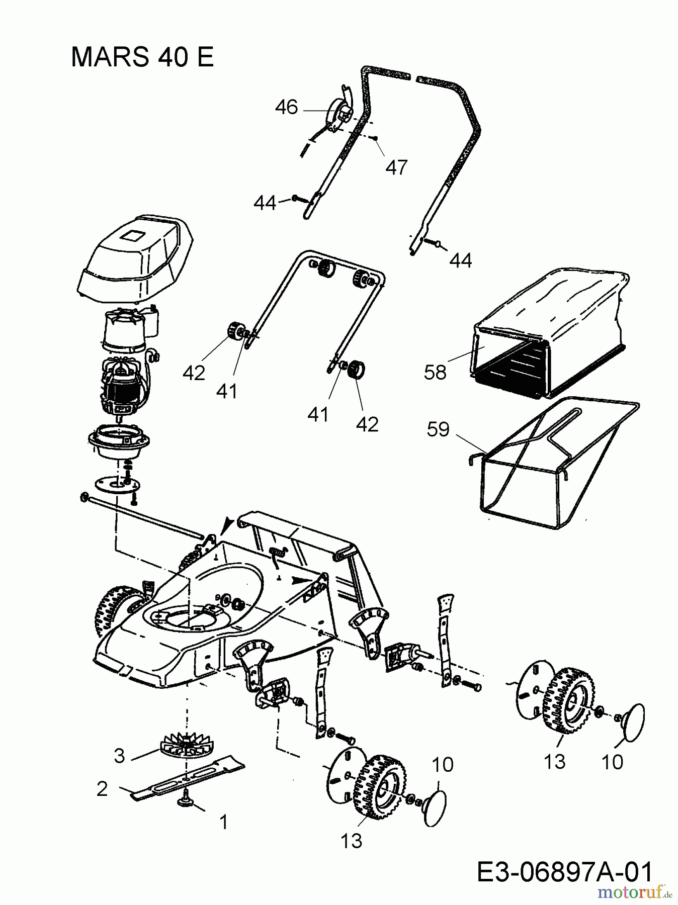  Rasor Elektromäher MARS 40 E 18ABF1F-618  (2012) Grundgerät