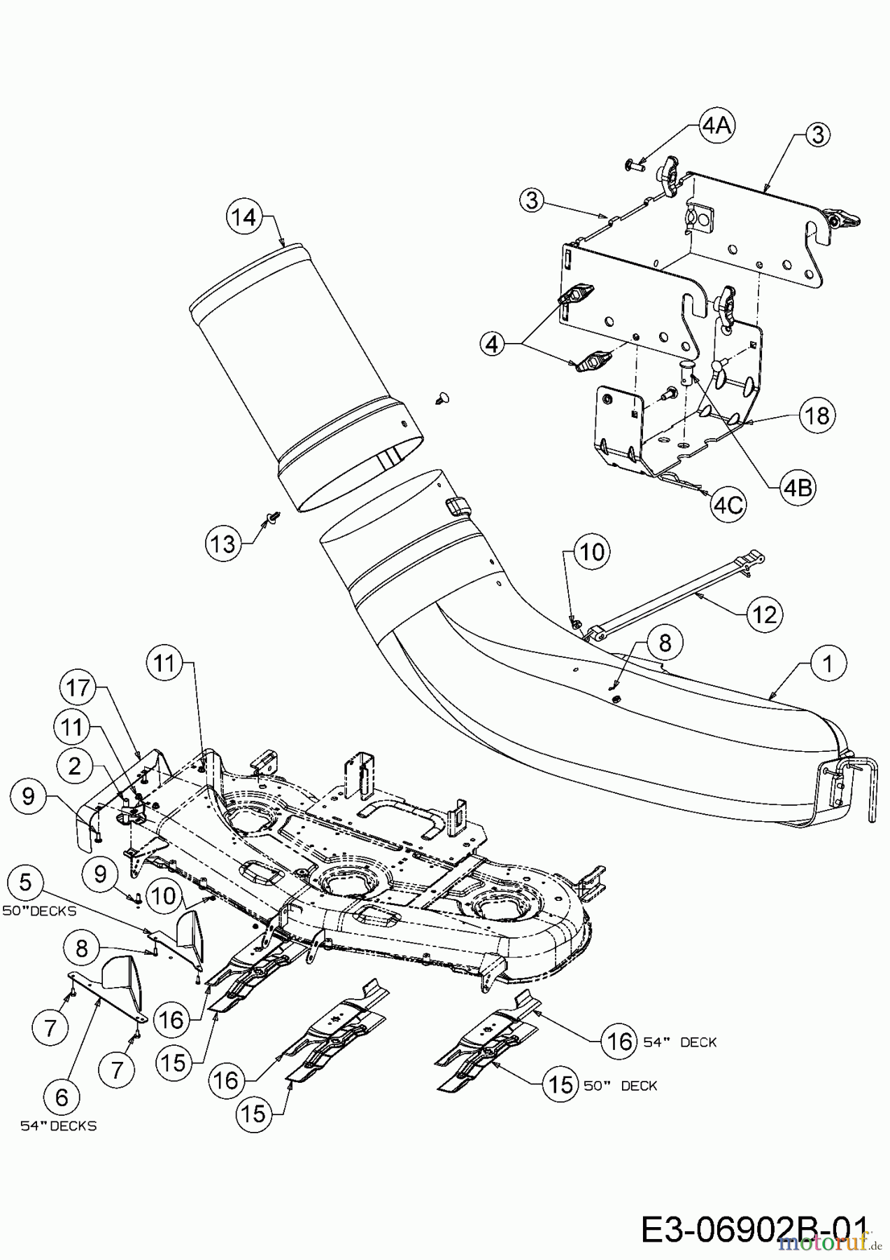 MTD Zubehör Zubehör Garten- und Rasentraktoren Grasfangvorrichtung für 900 Serie (NX-09) mit Mähwerk P (50