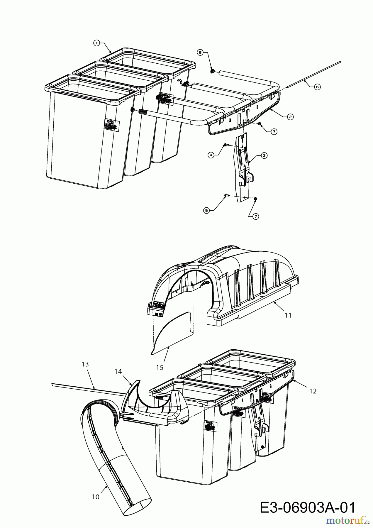 MTD Zubehör Zubehör Garten- und Rasentraktoren Grasfangvorrichtung für 900 Serie (NX-09) mit Mähwerk P (50