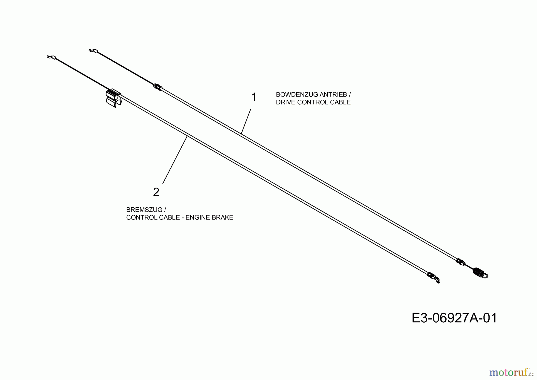 MTD Motormäher mit Antrieb 53 SPO 12C-84JT600 (2013) Bowdenzüge