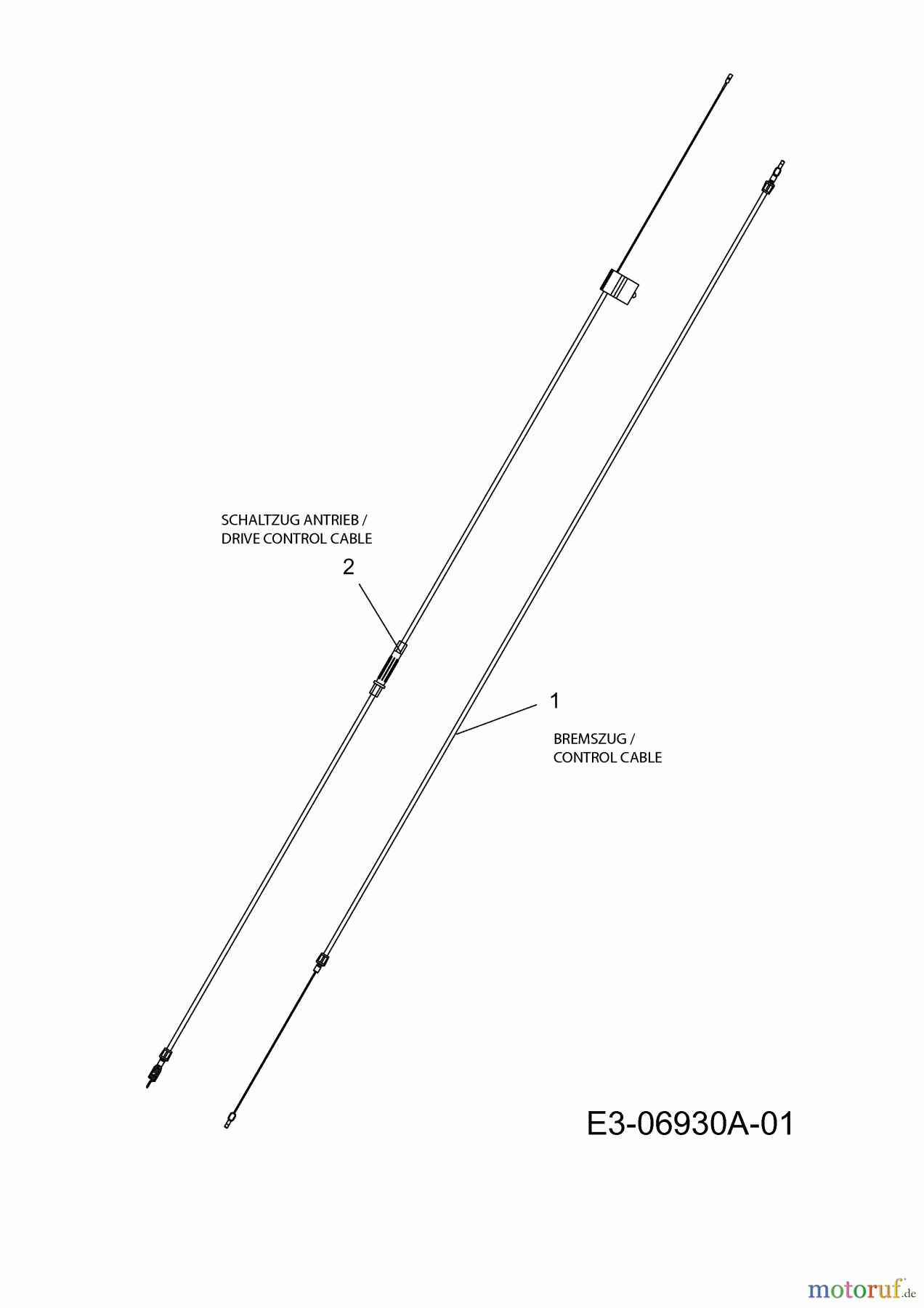 MTD Motormäher mit Antrieb 53 SPOEHW 12BE86M4600 (2011) Bowdenzüge