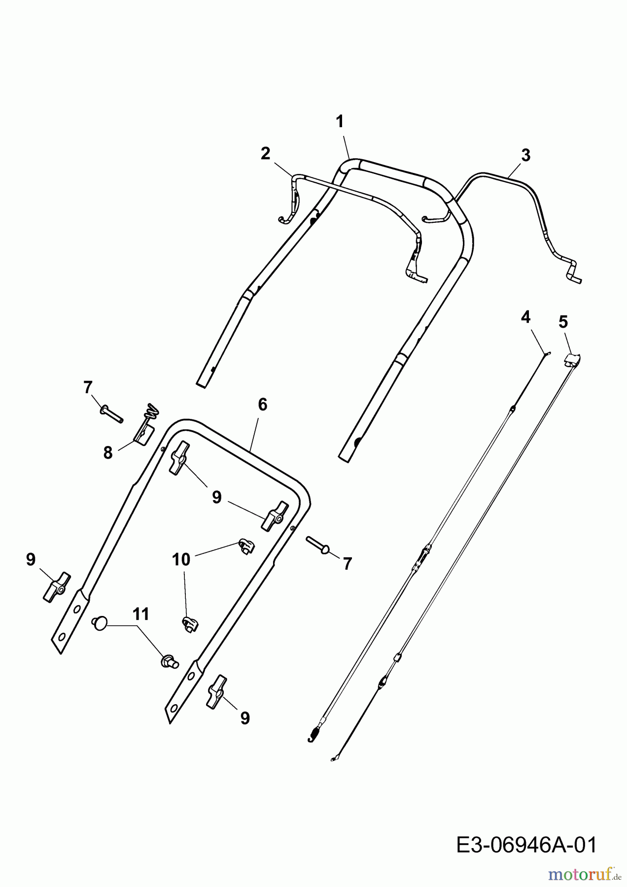  Gutbrod Motormäher mit Antrieb HB 48 R 12AWB5JT690  (2011) Holm