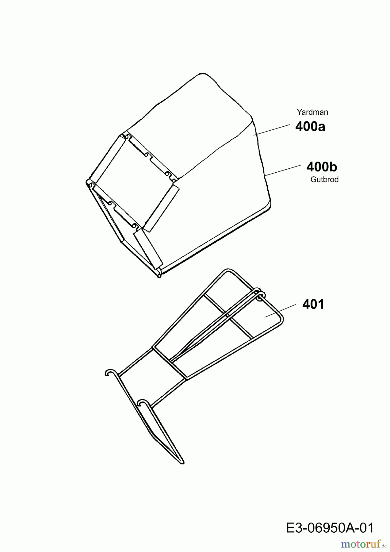  Gutbrod Motormäher mit Antrieb HB 48 R 12AWB5JT690  (2011) Grasfangsack