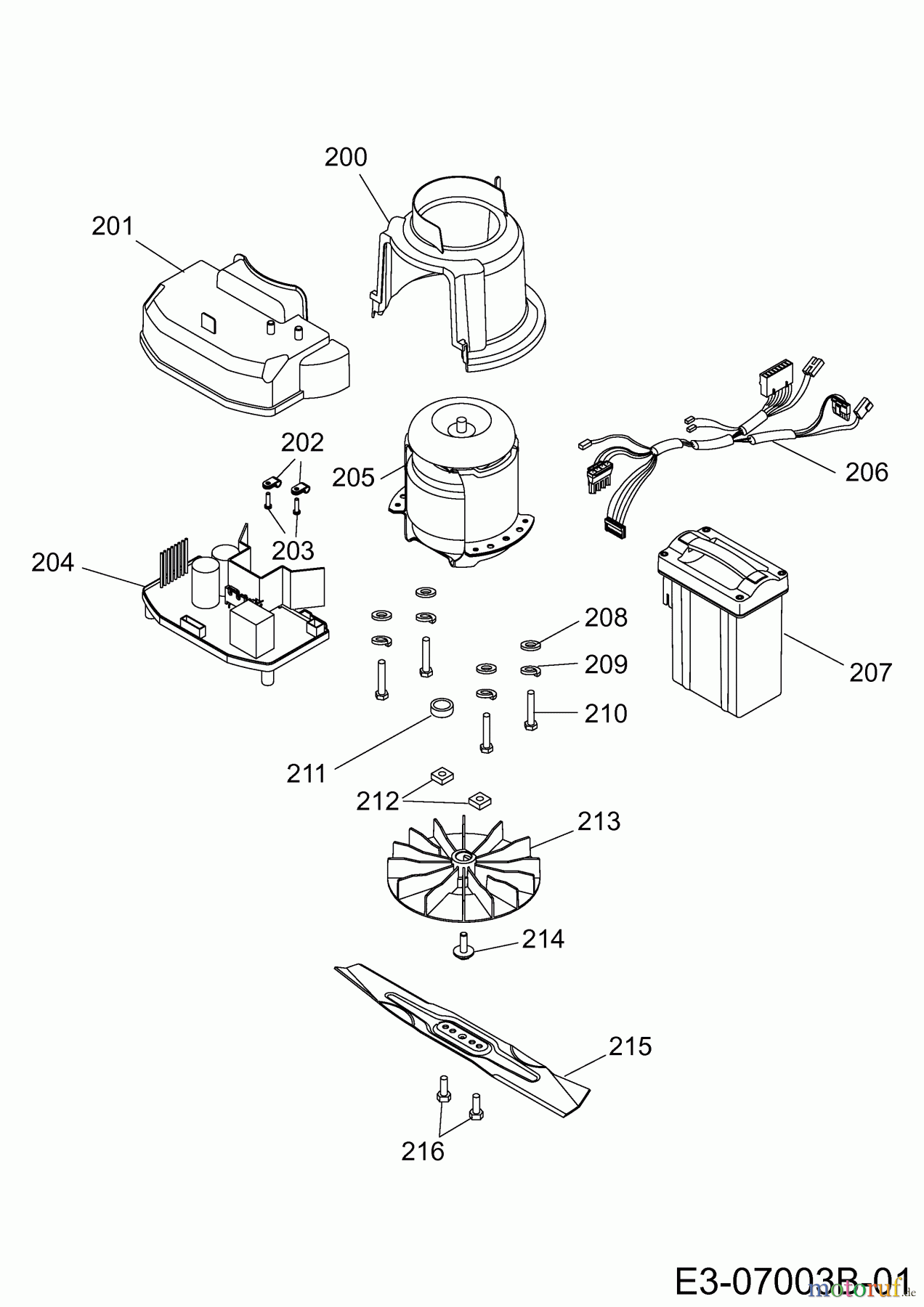  Sentar Akkumäher SE 37 LI 18AWG3D-663  (2012) Messer, Messeraufnahme, Motor