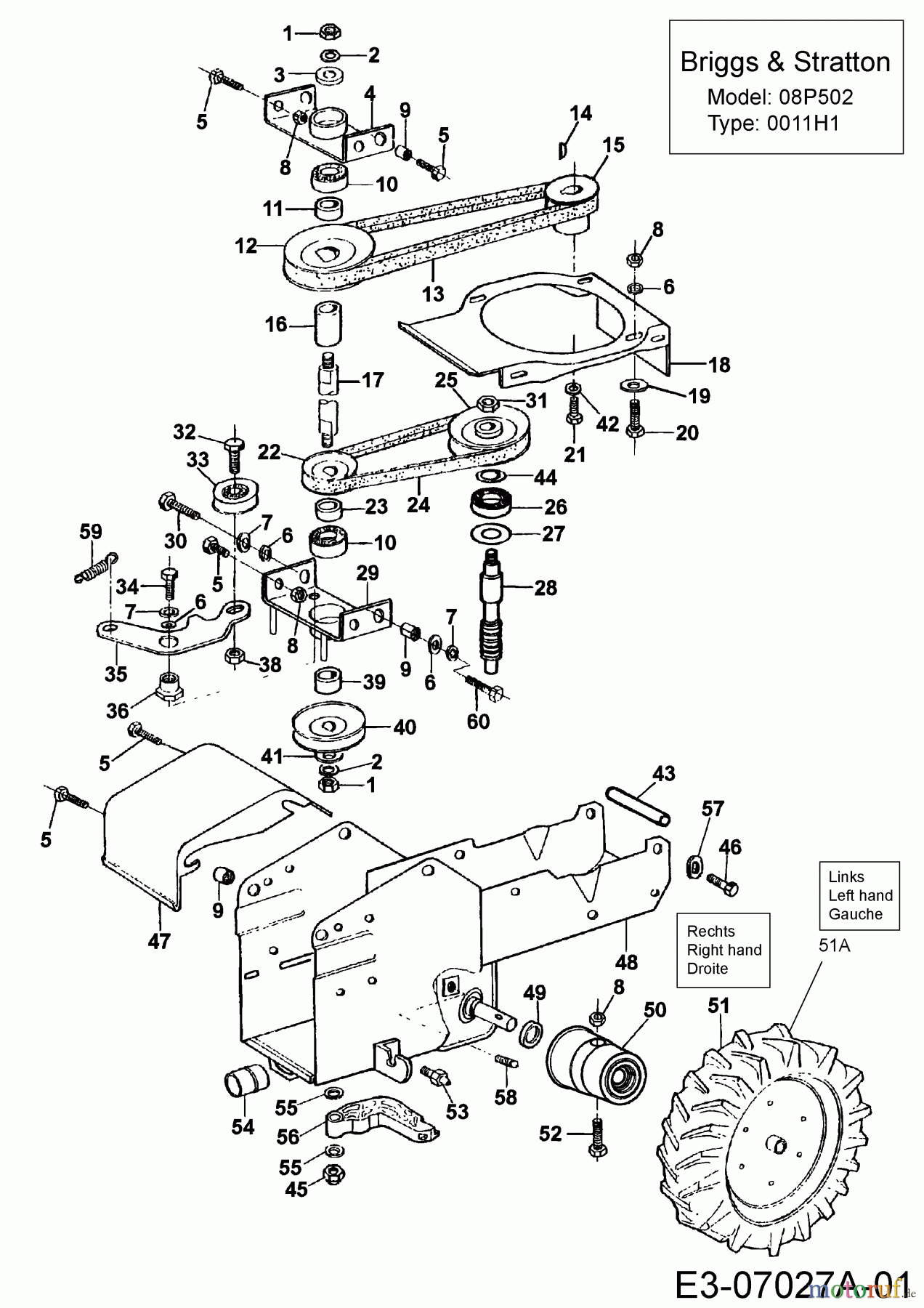 MTD Balkenmäher BM 87-35 25A-FM5B678 (2014) Fahrantrieb, Mähantrieb