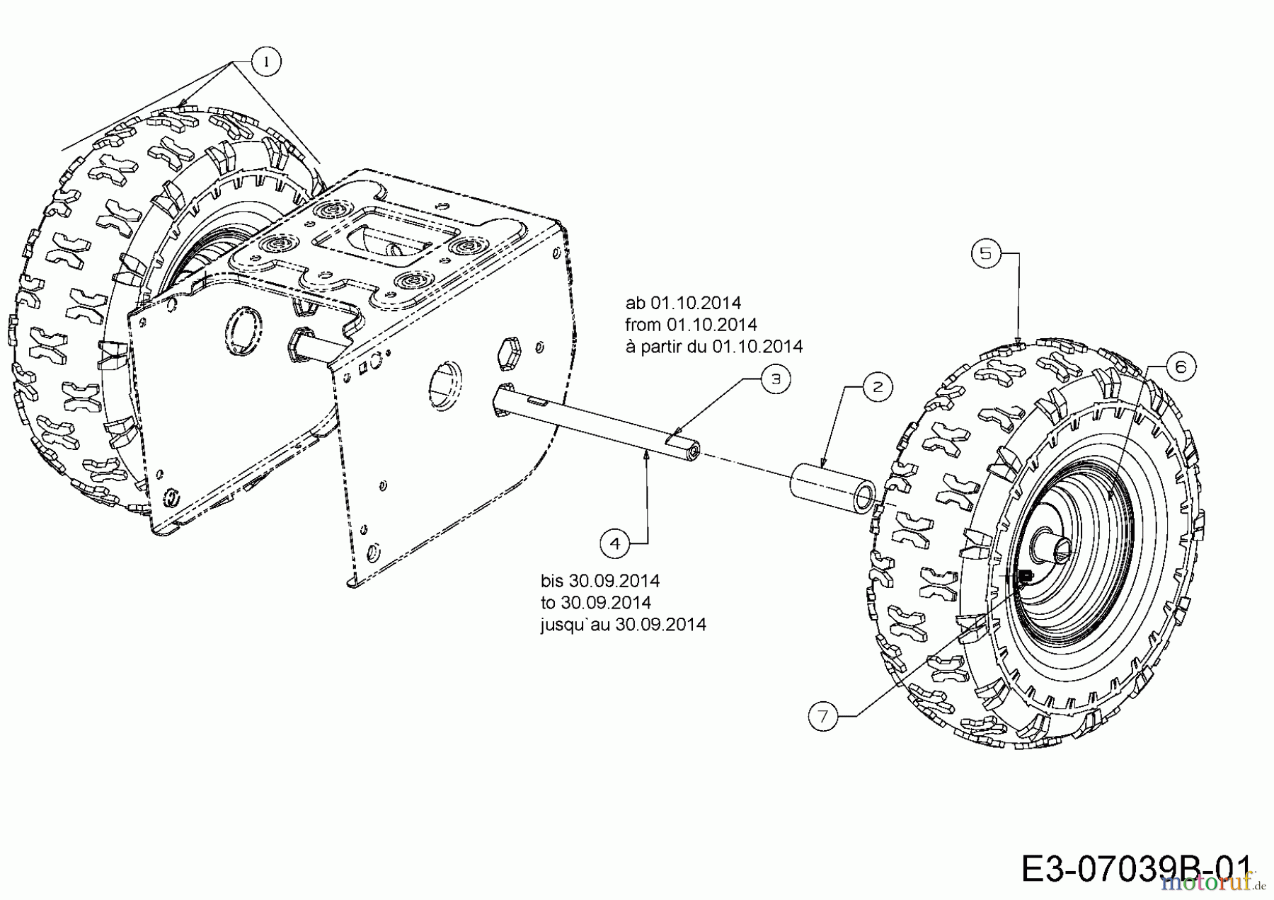  MTD Schneefräsen ME 66 31AY64S3678 (2016) Räder 16x4.8x8
