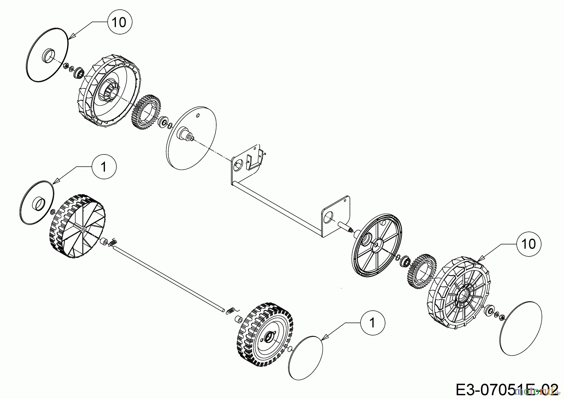  MTD Motormäher mit Antrieb Smart 395 SPO 12CBB1SJ600  (2017) Radkappen