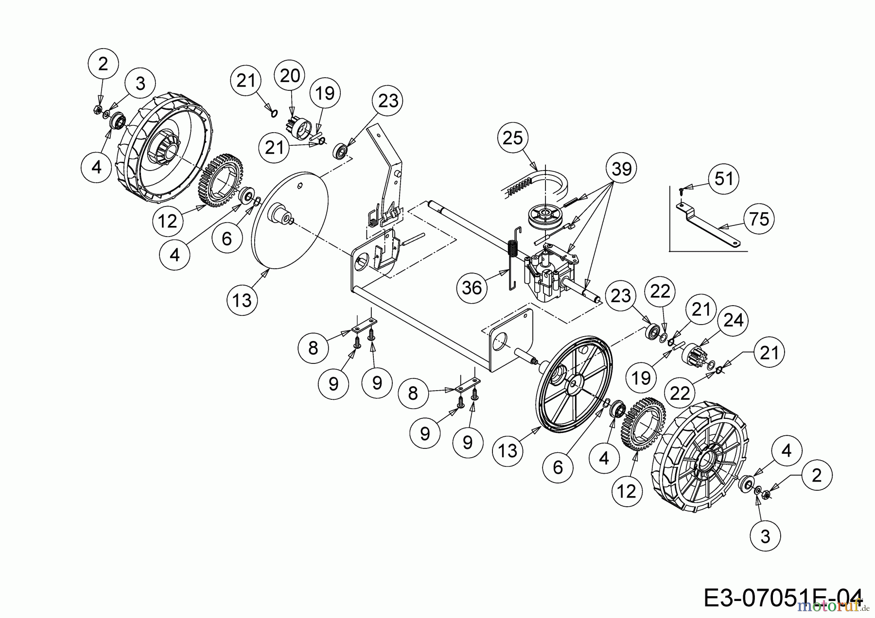  MTD Motormäher mit Antrieb Smart 395 SPO 12CBB1SJ600  (2017) Fahrantrieb