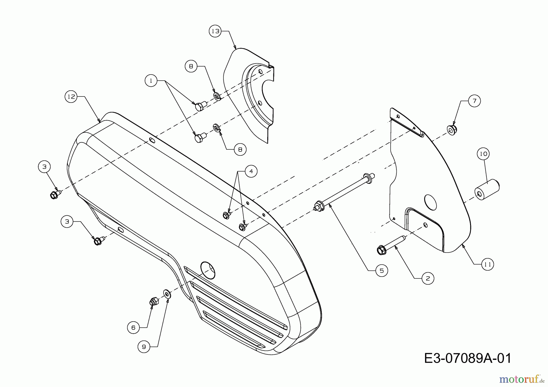 MTD Motorhacken T 380 B 21C-382A602 (2011) Keilriemenschutz