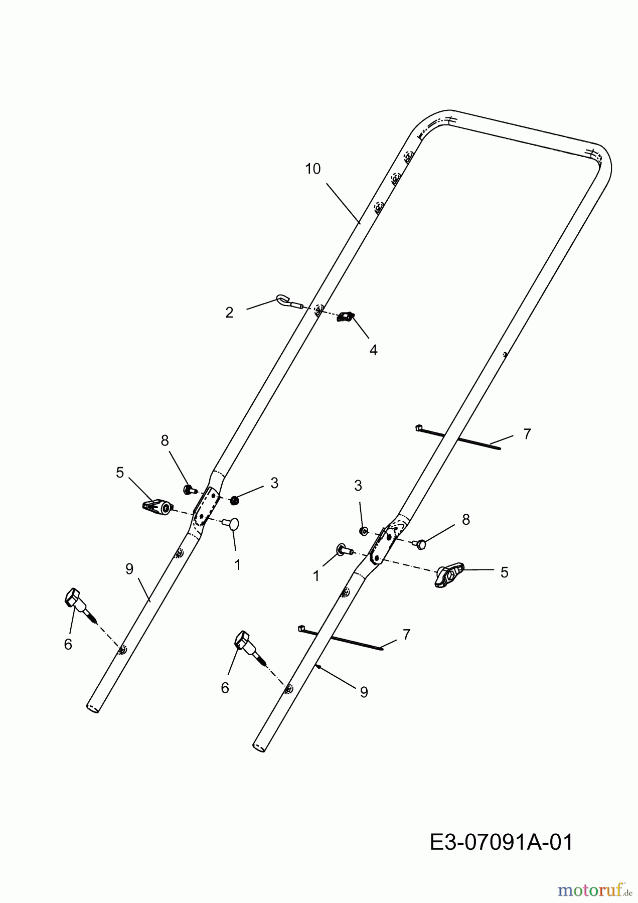  Yard-Man Motormäher mit Antrieb YM 6521 SPHWB 12A-B28T643  (2011) Holm