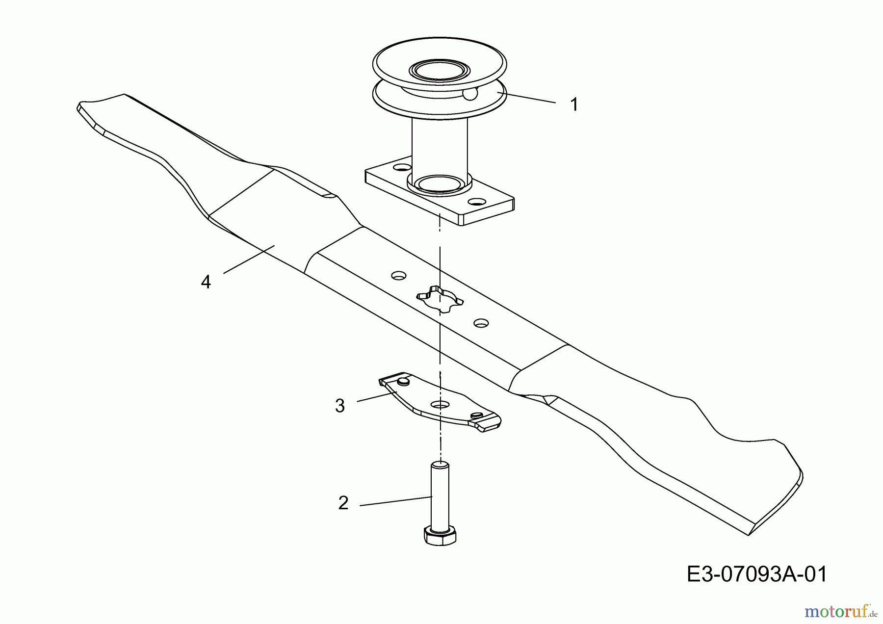  Yard-Man Motormäher mit Antrieb YM 6521 SPHWB 12A-B28T643  (2011) Messer, Messeraufnahme