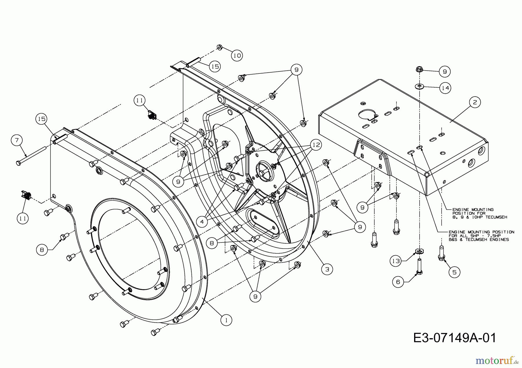  MTD Häcksler 465 24A-464P678  (2011) Rahmen