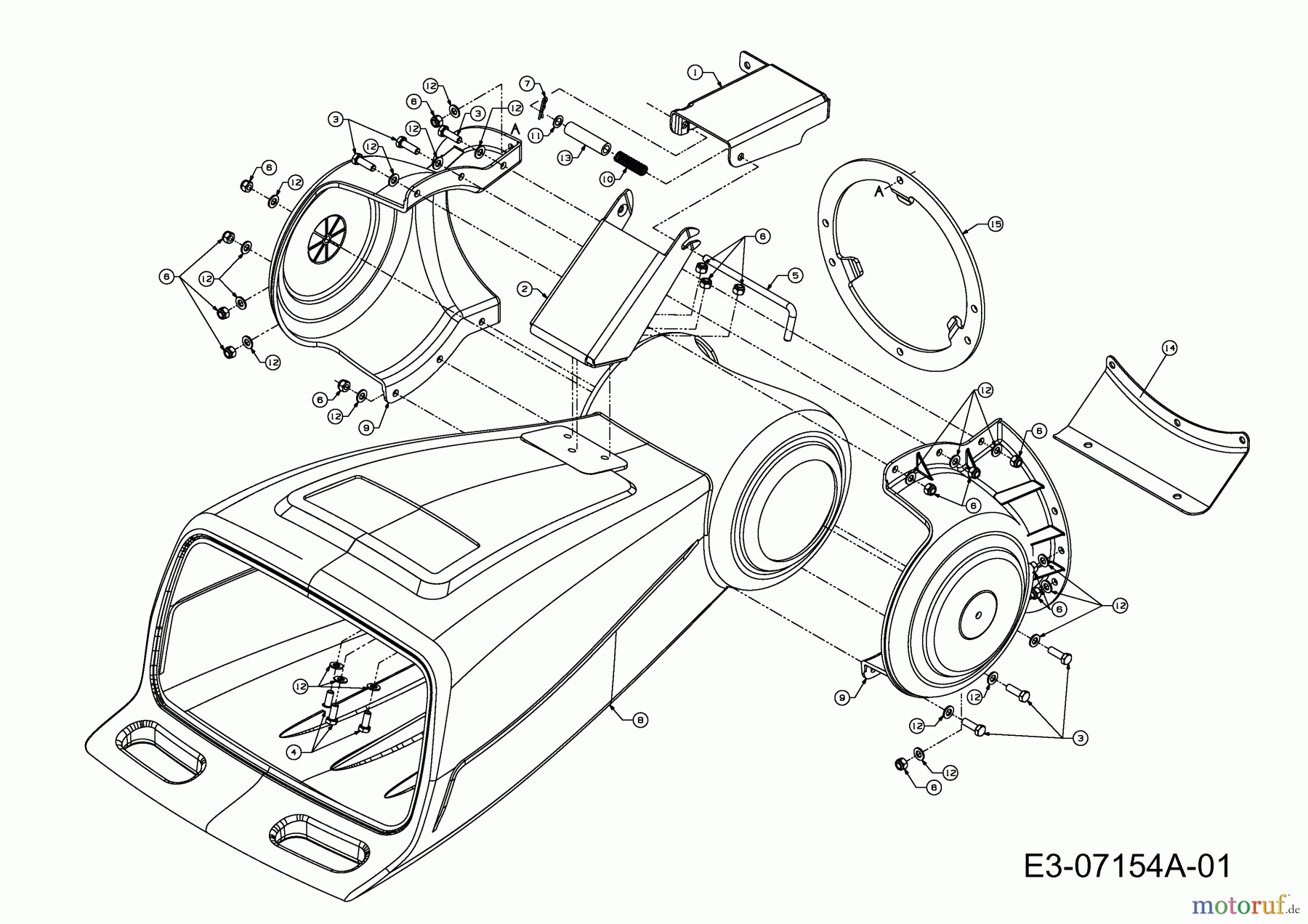  MTD Häcksler 465 24A-464P678  (2011) Trichter