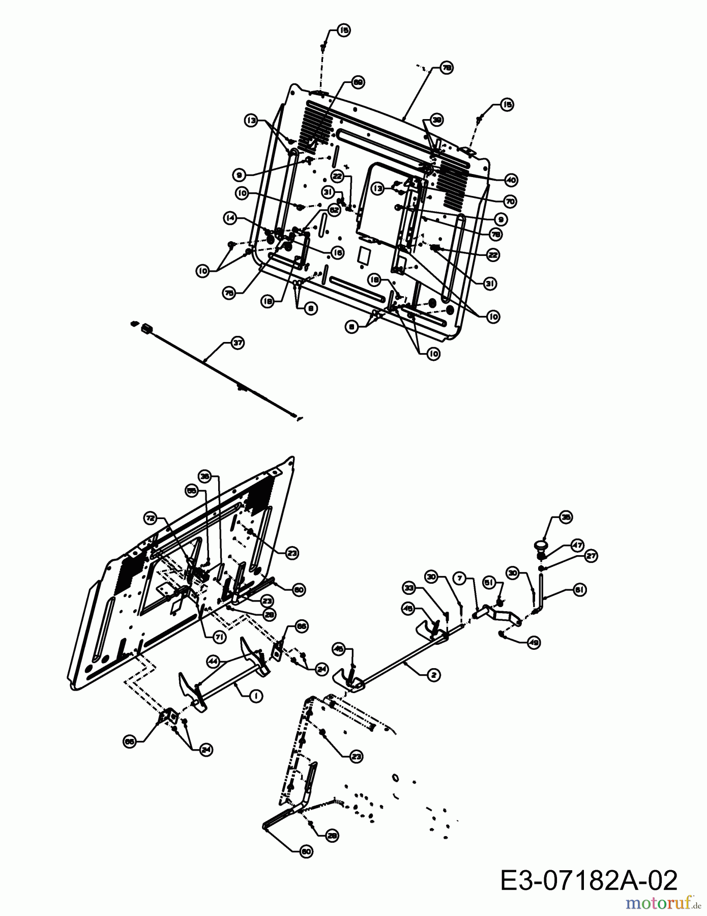  Cub Cadet Rasentraktoren CC 1024 RD-J 13MI51AJ603  (2011) Heckplatte