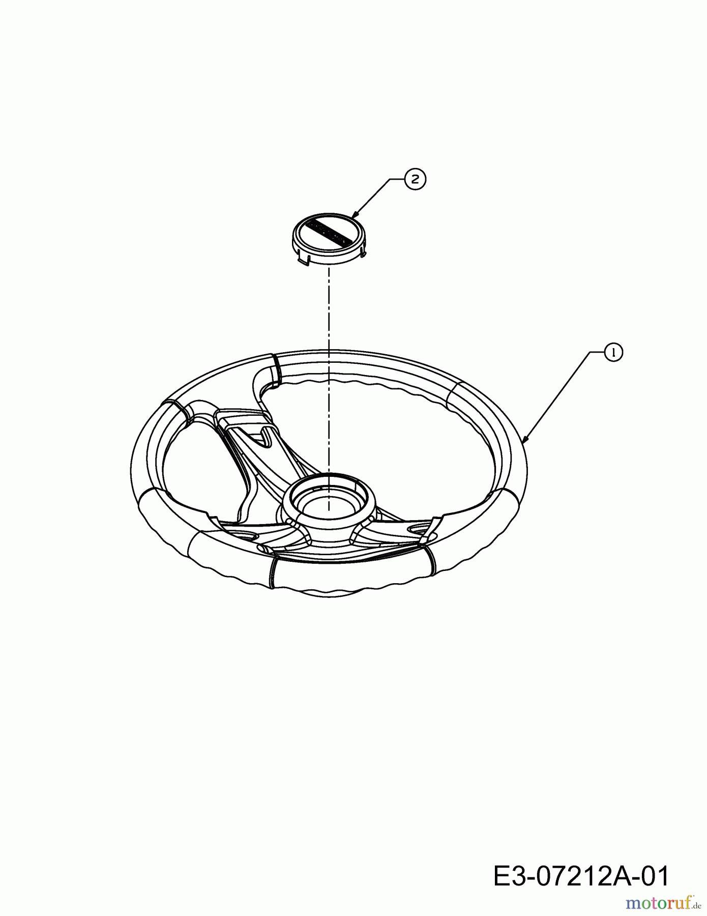  Craftsman Rasentraktoren LT 2000 (Hersteller MTD) 13AJ77SG699  (2011) Lenkrad