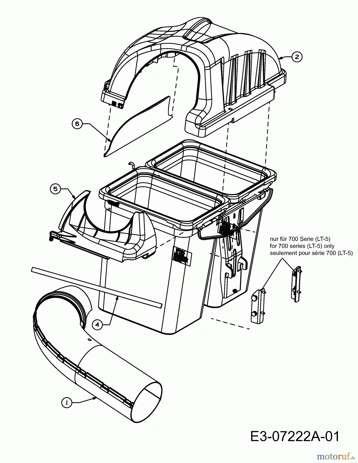 MTD Zubehör Zubehör Garten- und Rasentraktoren Grasfangvorrichtung für CC 1000 SD Serie mit Mähwerk F (38