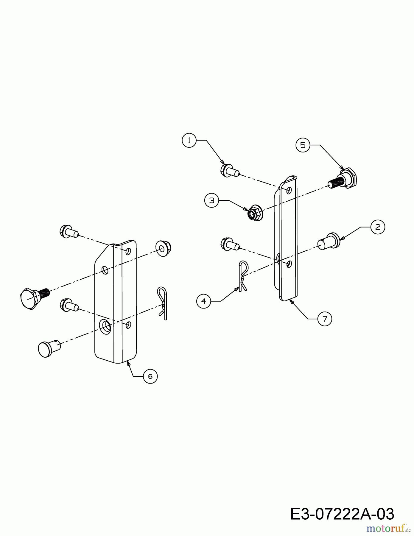 MTD Rasentraktoren LT 107 EXTB 13HT76KG682 (2016) Halter für 700 Serie (LT-5)