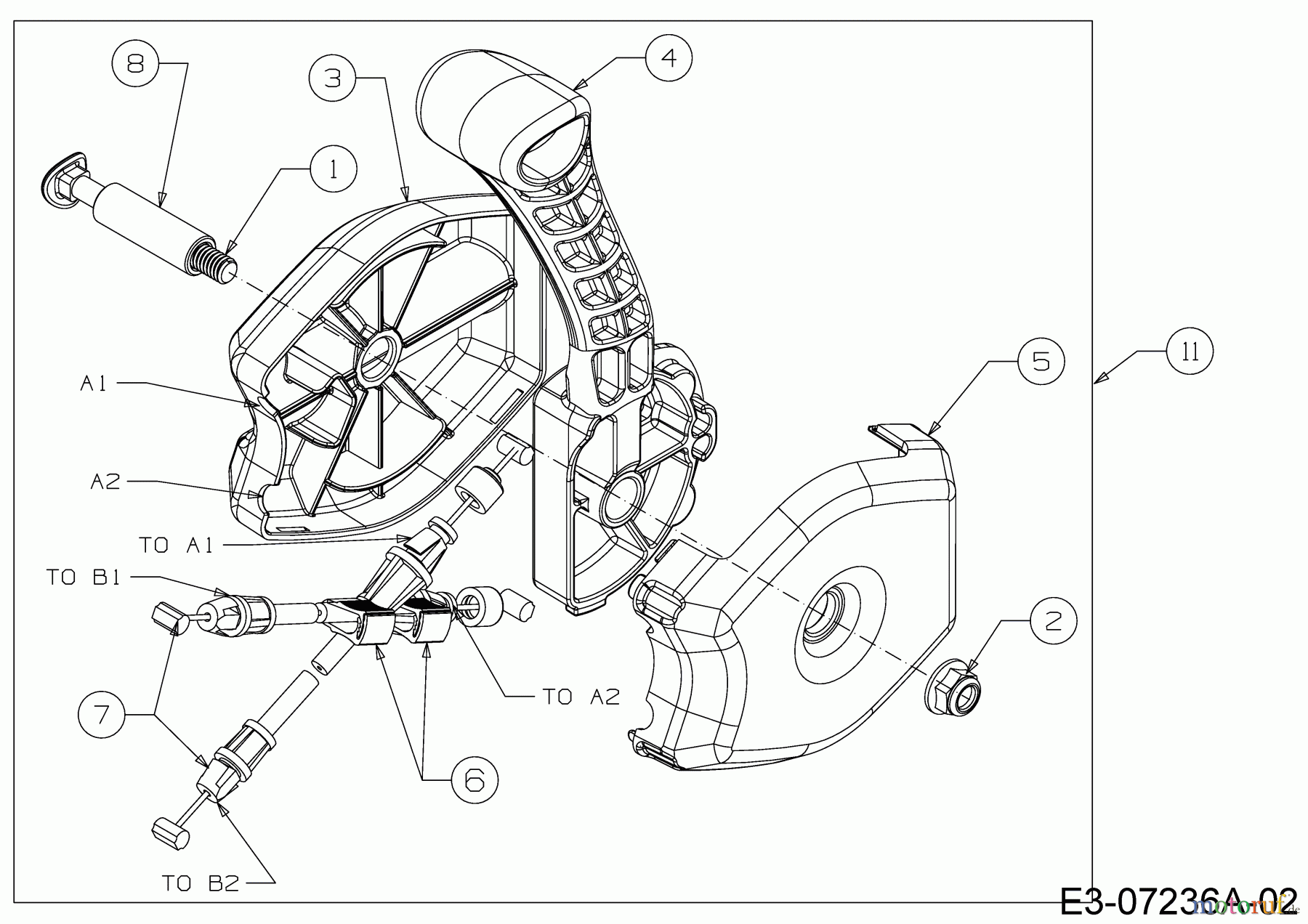 Cub Cadet Schneefräsen 221 LHP 31AR2T6D603 (2016) Wurfweitenregulierung