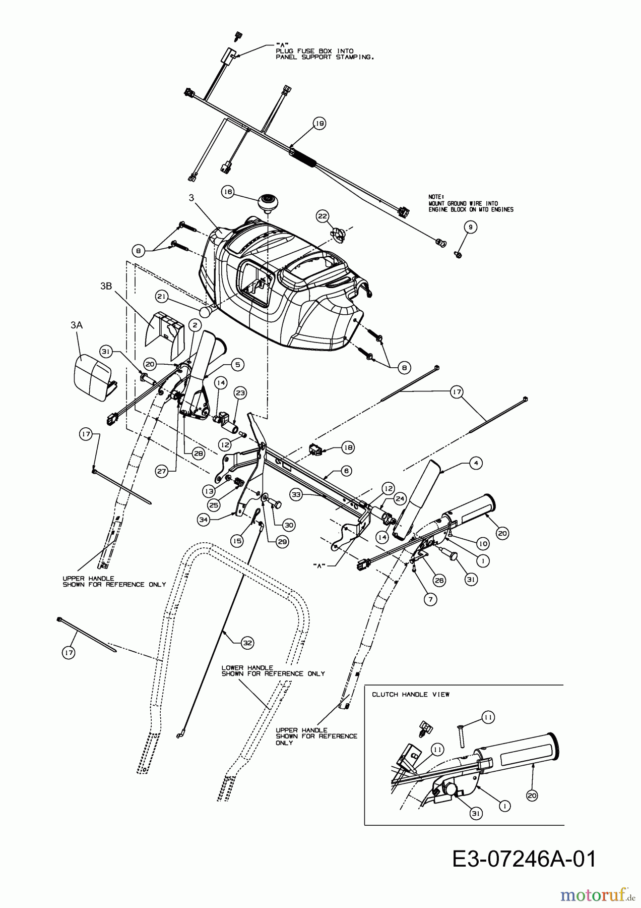  Cub Cadet Schneefräsen 730 TDE 31AY75LU603  (2013) Abdeckung Armaturenbrett