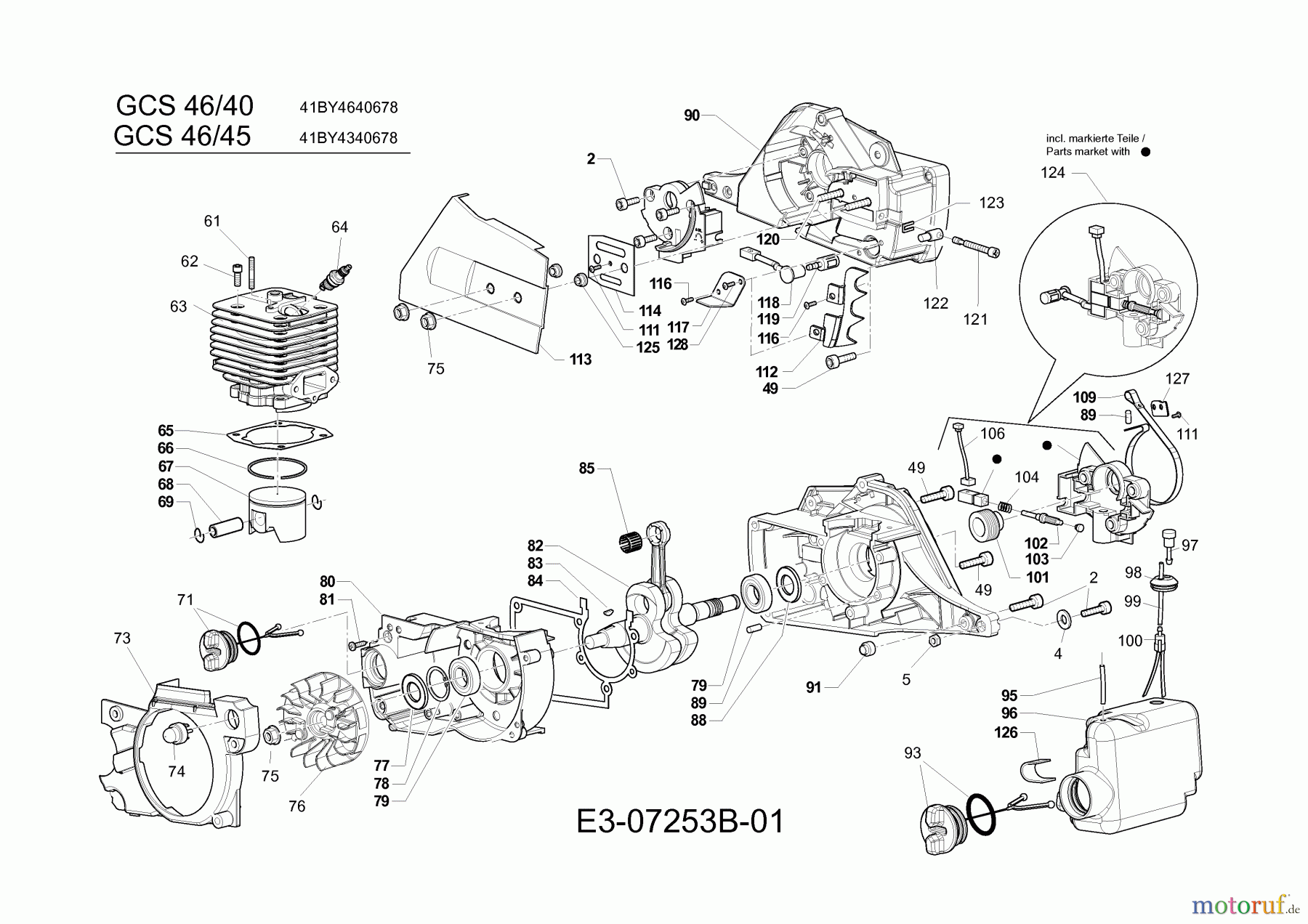 MTD Motorkettensägen GCS 46/40 41BY4640678 (2013) Motor