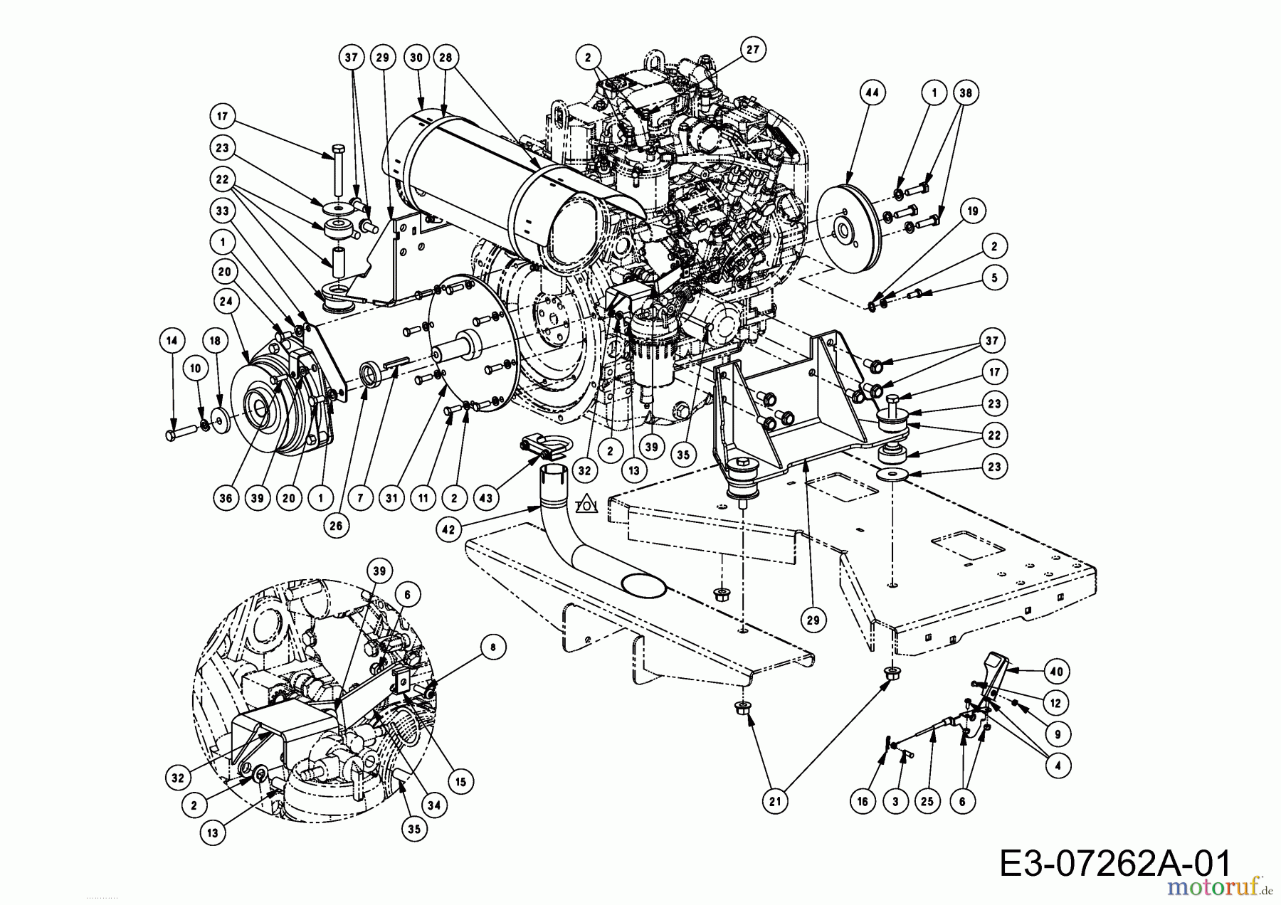 Cub Cadet Zero Turn Tank S 53AY8DU6603 (2011) Motorzubehör