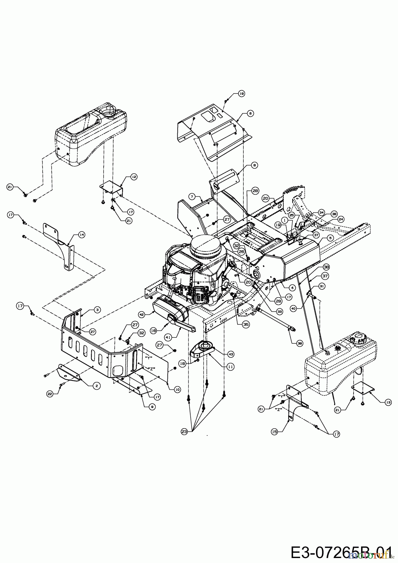Cub Cadet Zero Turn Z-Force 48 S 17AI5BHB603 (2013) Choke- und Gaszug, Motorzubehör