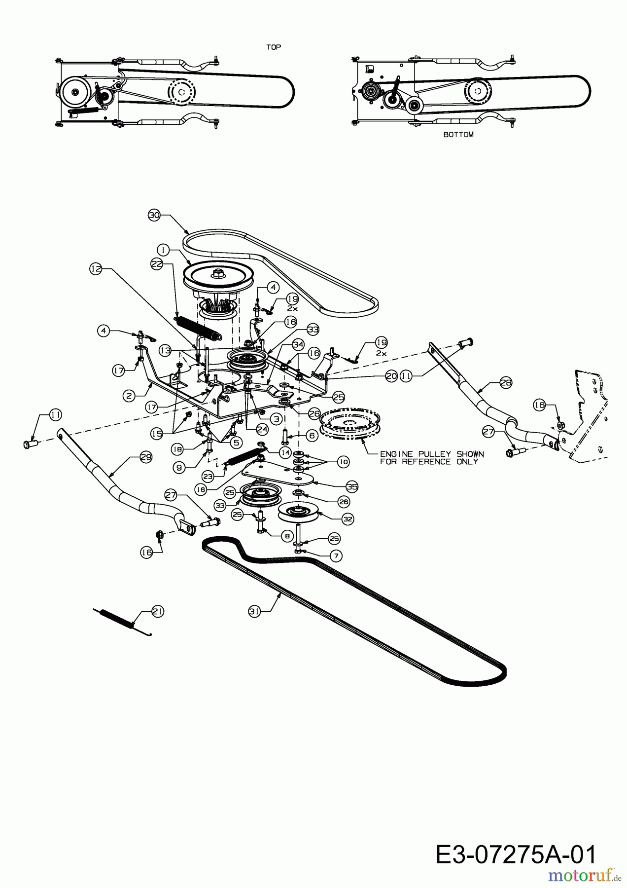 MTD Zubehör Zubehör Garten- und Rasentraktoren Schneefräsen für 600 Serie (RT-99) OEM-190-032 (2010) Fräsantrieb, Keilriemen