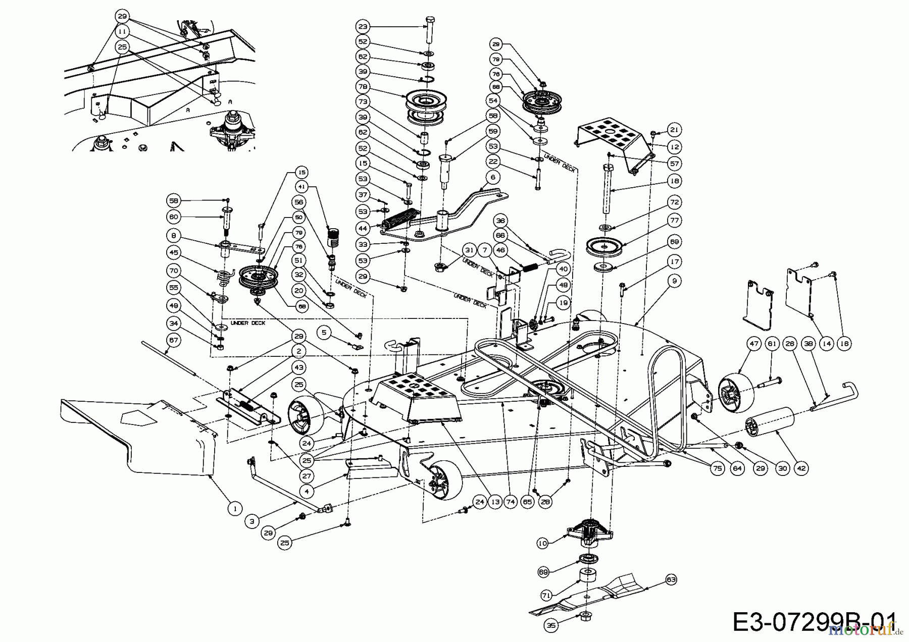 MTD Zubehör Zubehör Garten- und Rasentraktoren Mähwerke für GTX 2100, Mähwerk 48