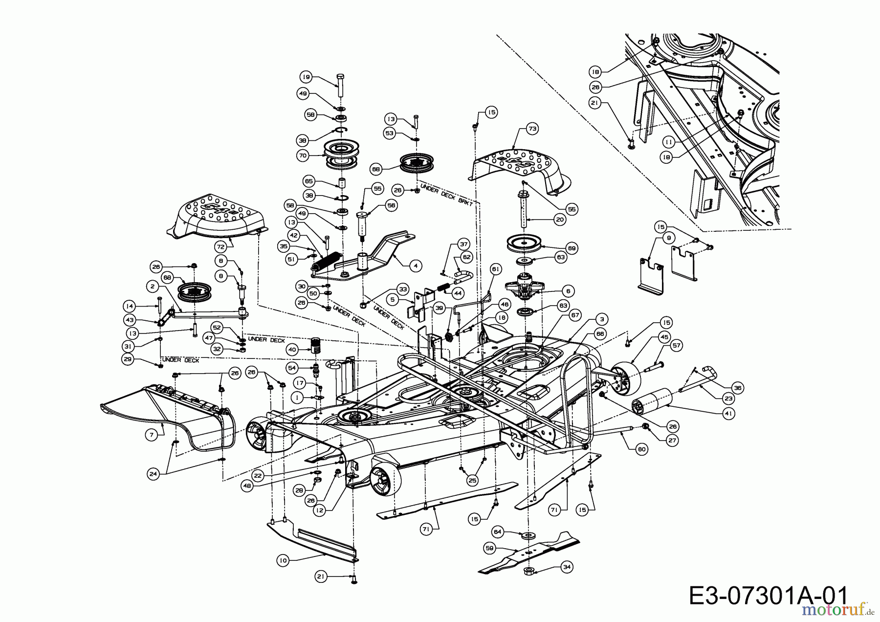  MTD Zubehör Zubehör Garten- und Rasentraktoren Mähwerke für GTX 2100, Mähwerk 54