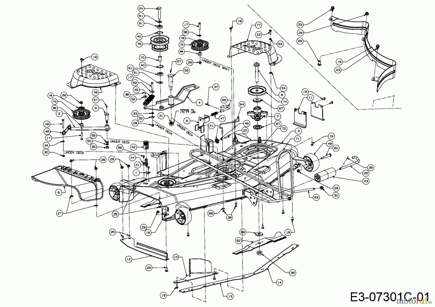  MTD Zubehör Zubehör Garten- und Rasentraktoren Mähwerke für GTX 2100, Mähwerk 54