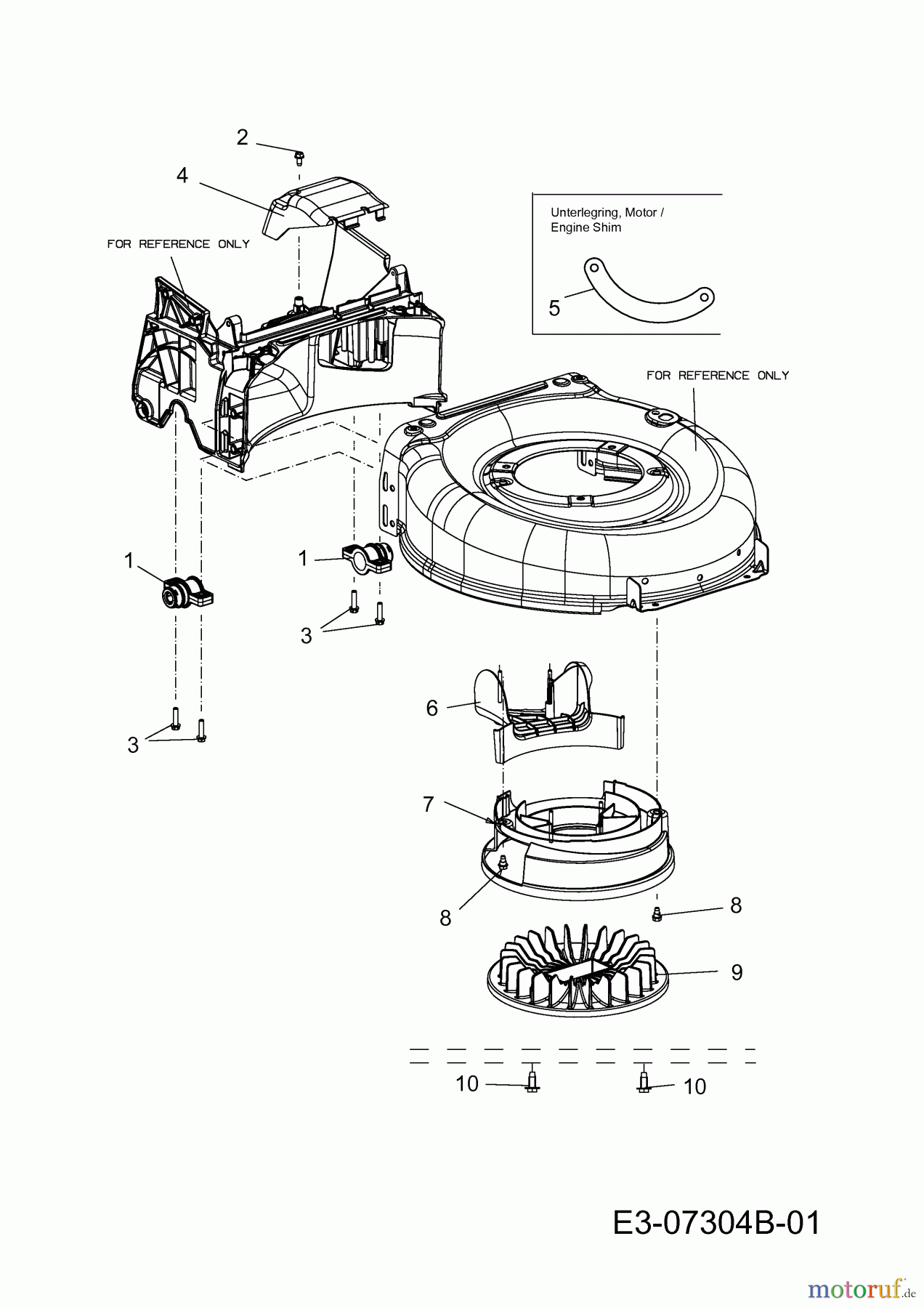  Cub Cadet Motormäher CC 46 PB 11B-K15E603  (2014) Achslager hinten, Lüfterrad