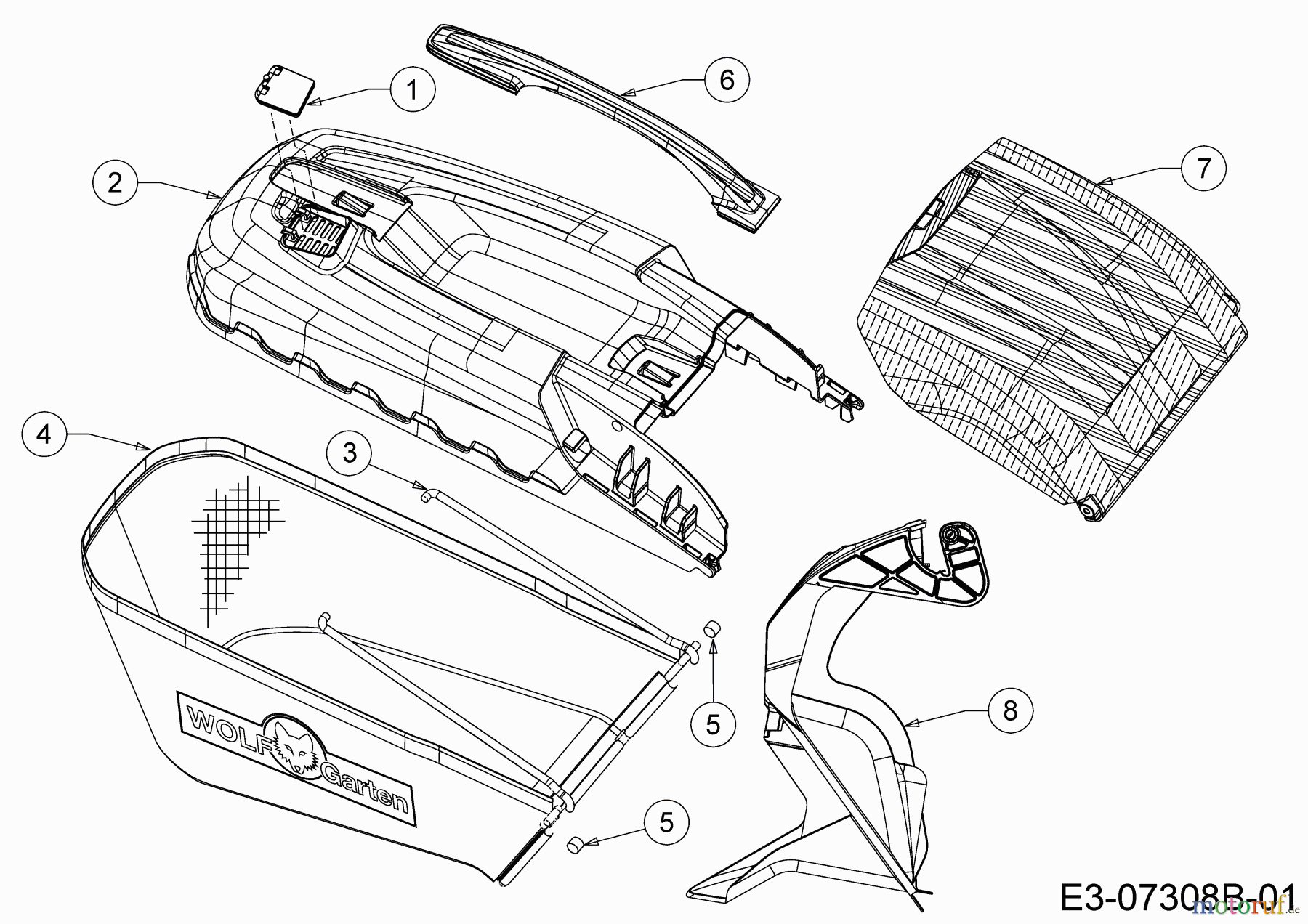WOLF-Garten Expert Motormäher mit Antrieb Expert 46 BA V 12BVK15E650 (2016) Grasfangsack, Heckklappe