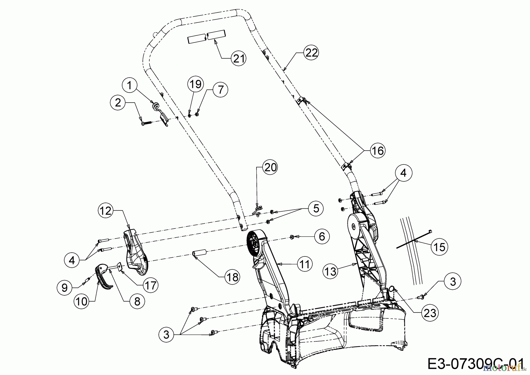 Cub Cadet Motormäher mit Antrieb CC 46 SPC V 12BVK1KC603  (2017) Holm