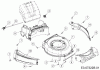 WOLF-Garten Expert Expert 46 BAV 12BVK15E650 (2015) Ersatzteile Leitstück hinten, Mähwerksgehäuse, Stange Heckklappe, Verkleidungen
