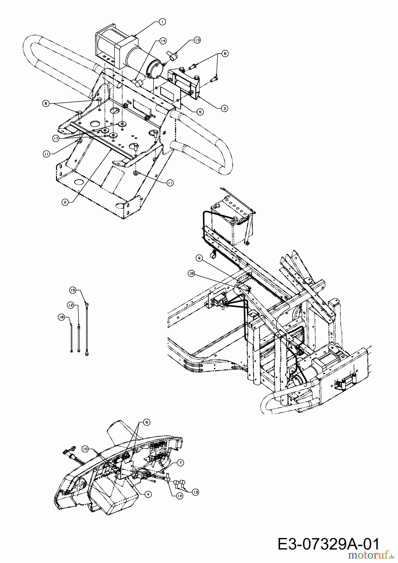 MTD Zubehör Zubehör Utility Vehicle (4x2 und 4x4) Seilwinde Seilwinde 39A-205-100 (2013) Grundgerät