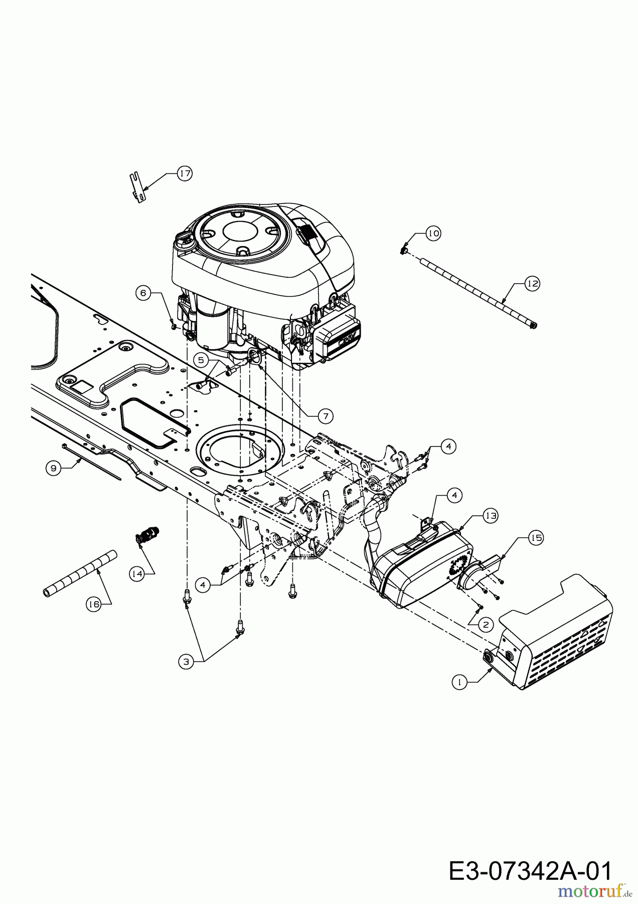  Cub Cadet Rasentraktoren CC 1016 AF 13AD90AF603  (2012) Motorzubehör