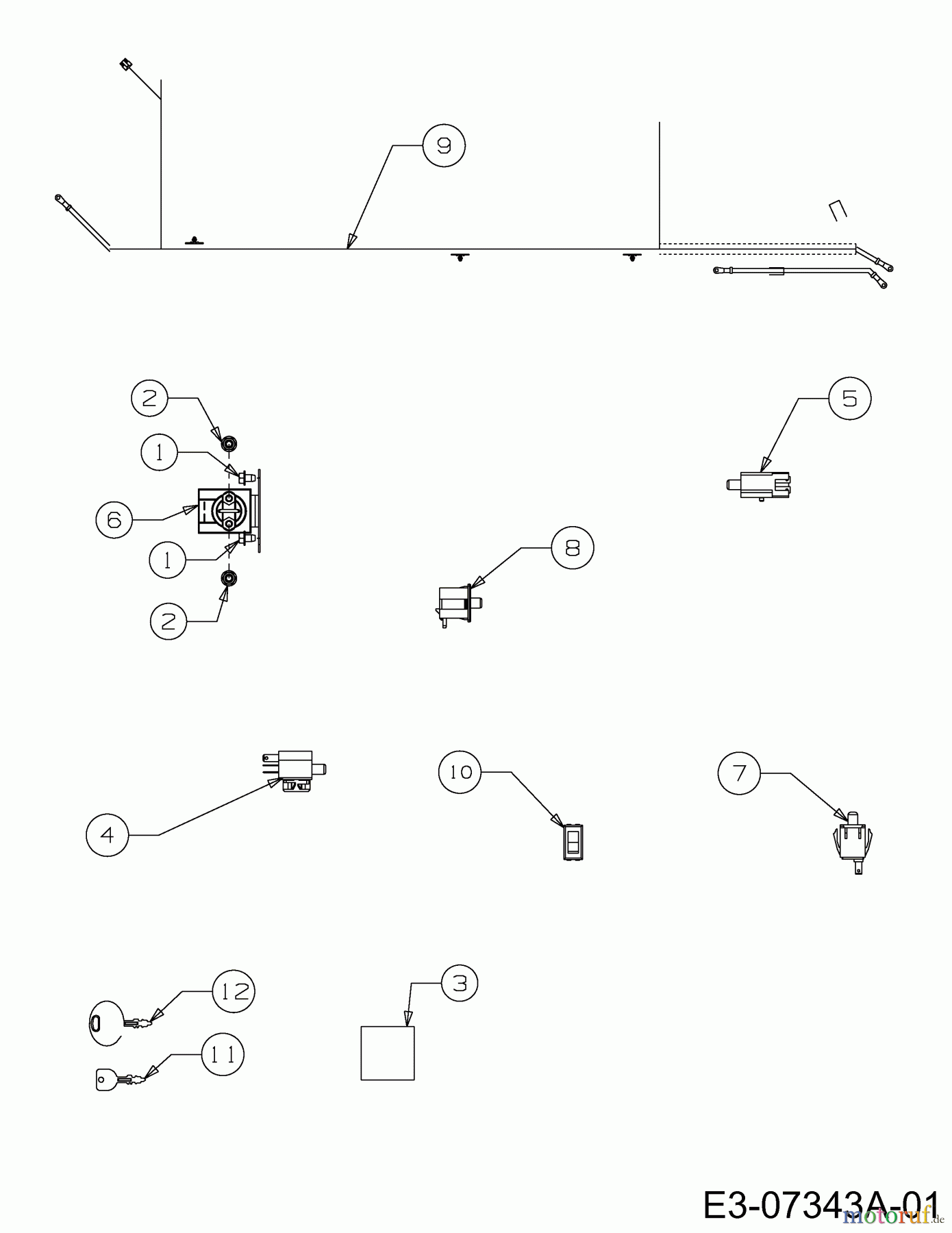 Cub Cadet Rasentraktoren CC 1018 AG 13AD90AG603  (2011) Elektroteile