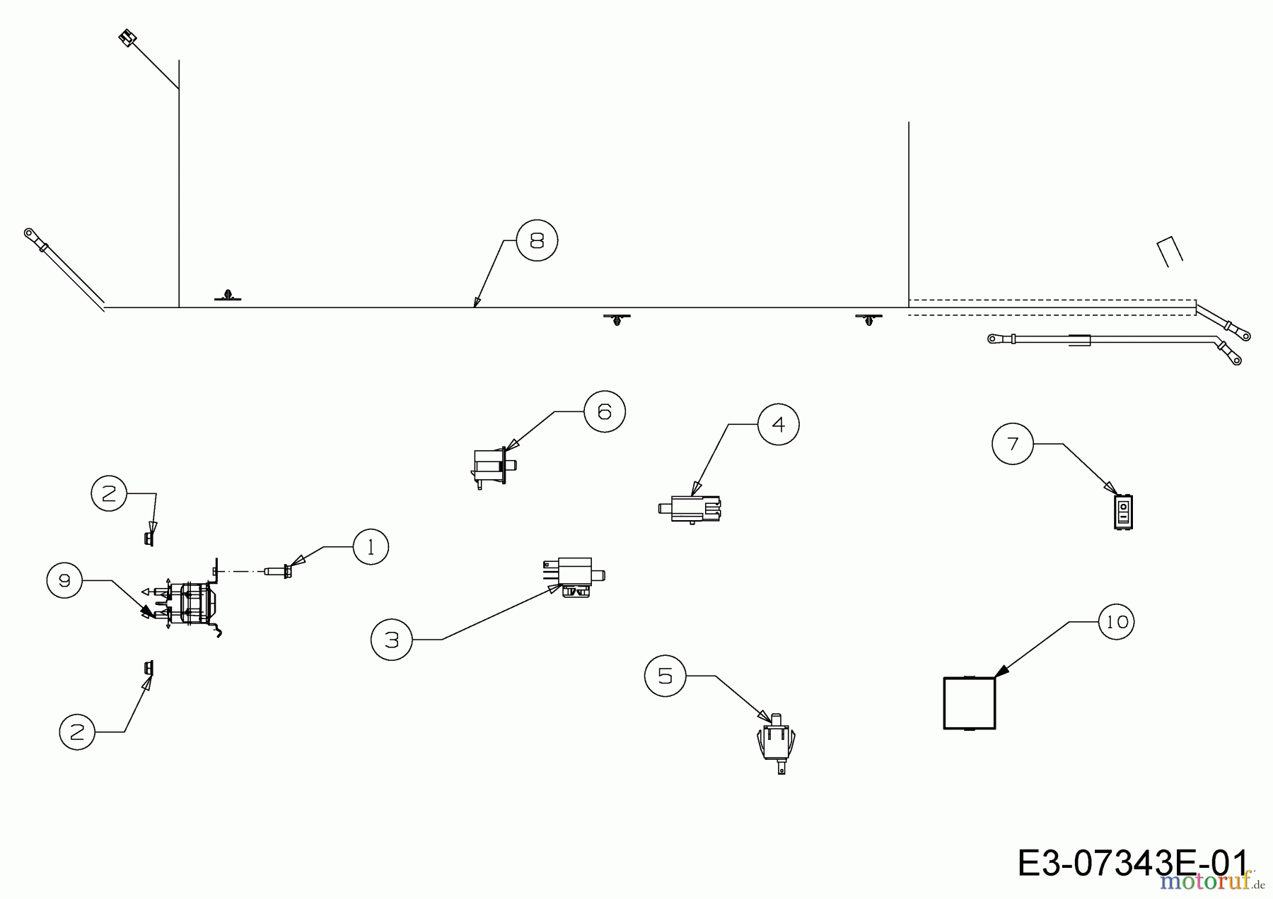 Cub Cadet Rasentraktoren CC 1016 AF 13BD90AF603 (2016) Elektroteile