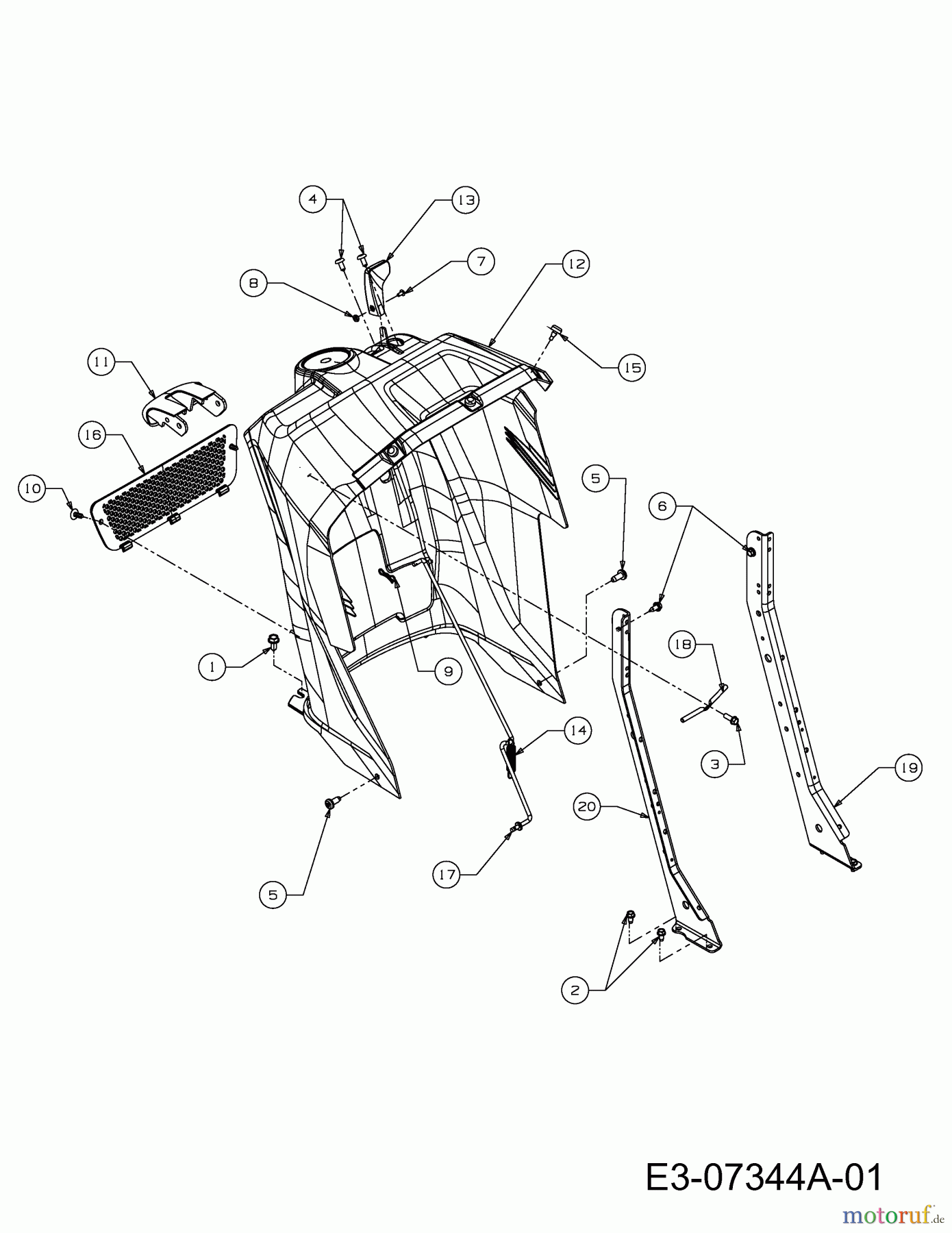 Cub Cadet Rasentraktoren CC 1018 AG 13AD90AG603 (2011) Armaturenbrett