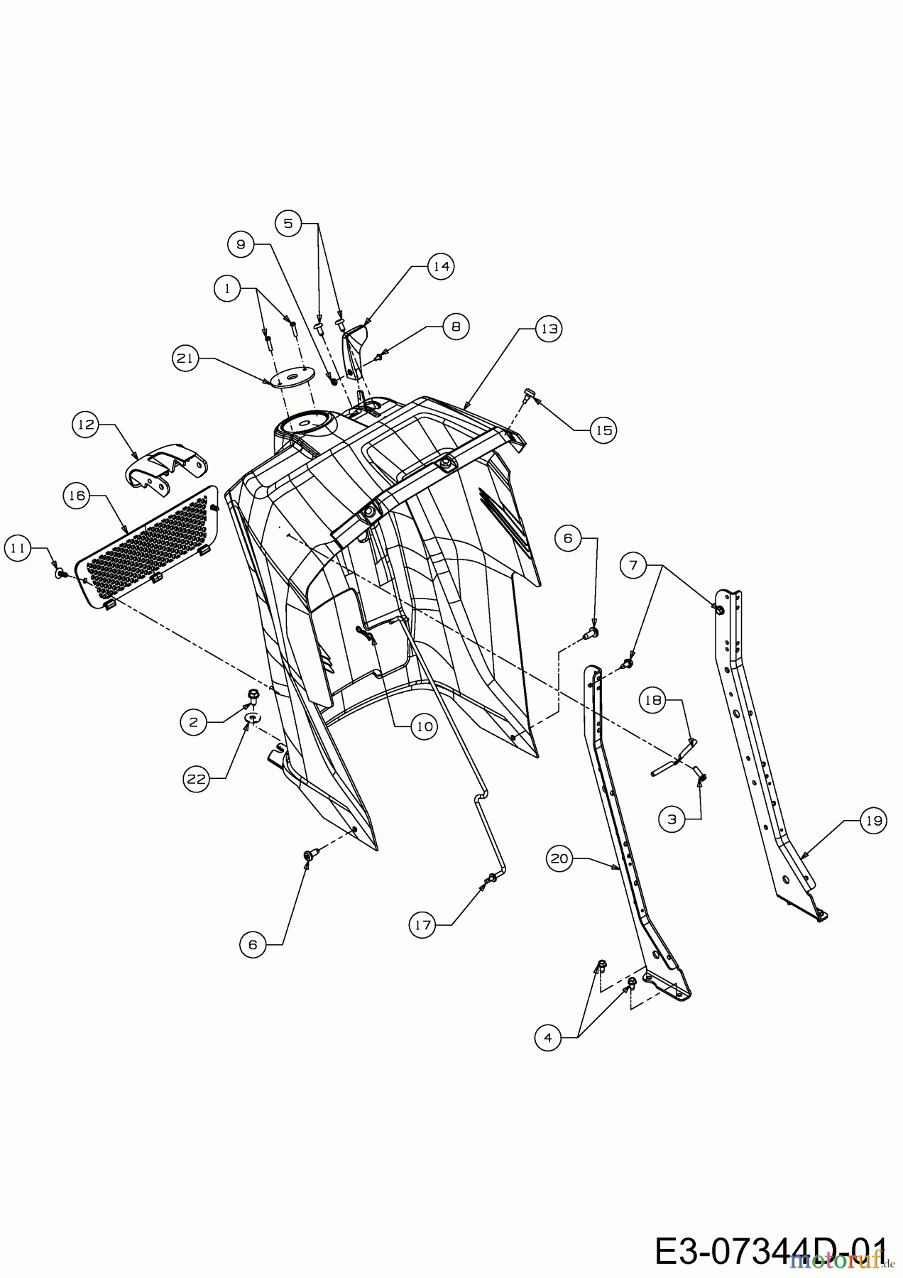  Cub Cadet Rasentraktoren CC 1018 AN 13BD90AN603  (2014) Armaturenbrett