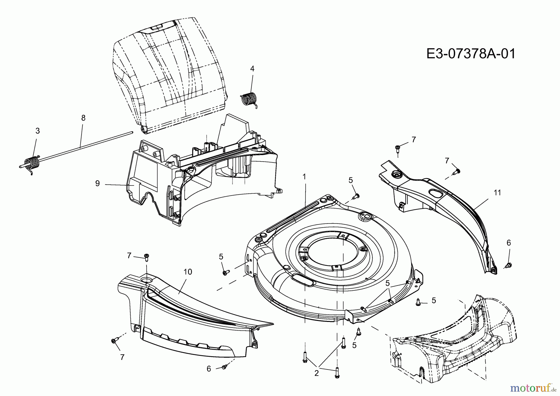 Cub Cadet Motormäher mit Antrieb CC 53 SPBV 12AVQ56K603 (2012) Mähwerksgehäuse