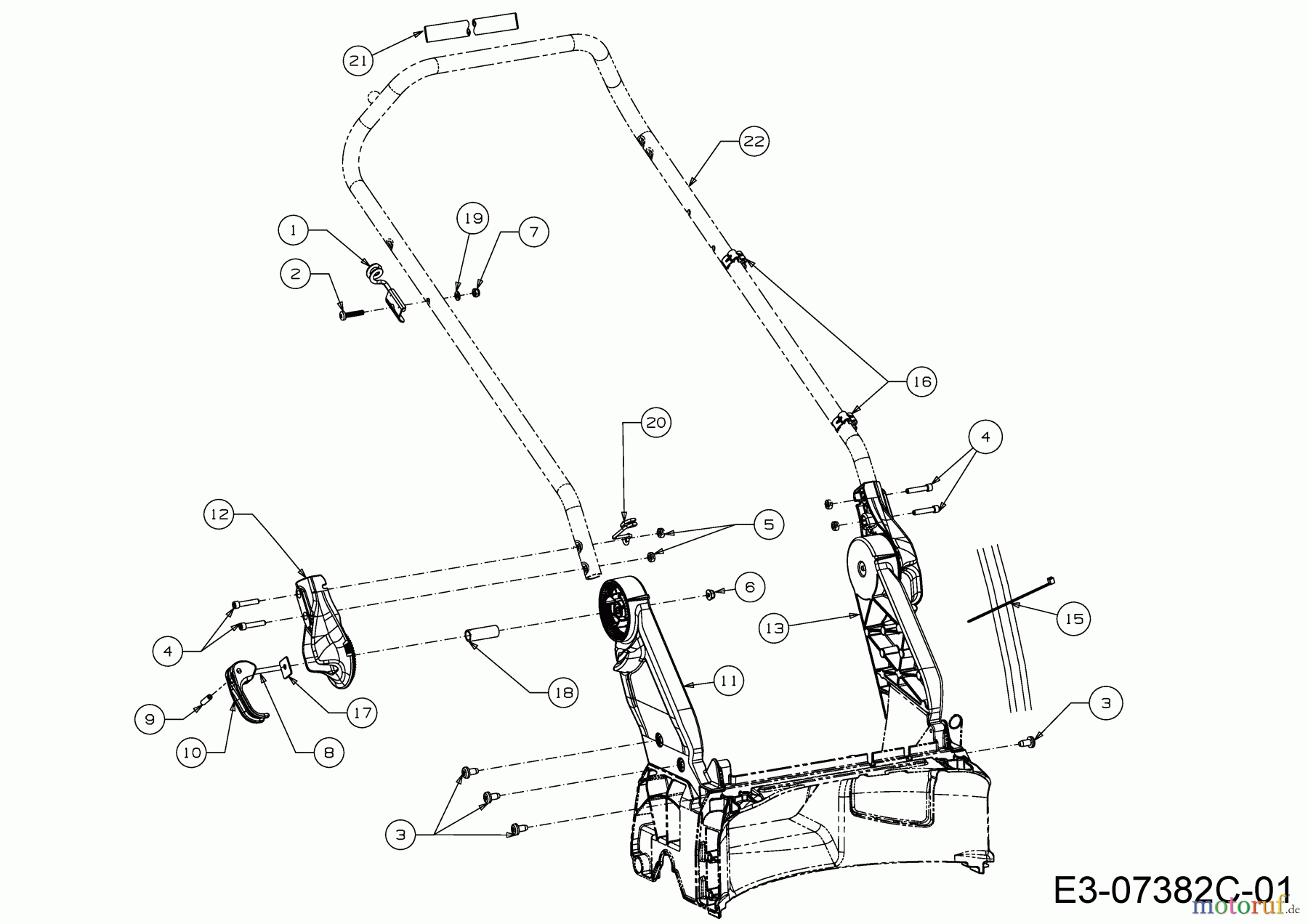  Cub Cadet Motormäher mit Antrieb CC 53 SPH V 12BVQ5DQ603  (2017) Holm