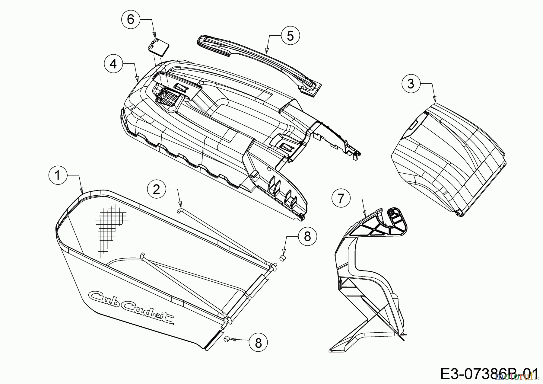  Cub Cadet Motormäher mit Antrieb CC 53 SPBE V 12BGQ56L603  (2015) Grasfangsack